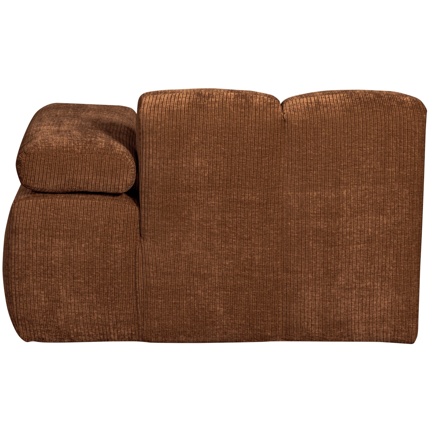 Modulares Sofa MOJO - rechtsseitiger Chaiselongue aus braunem Cord