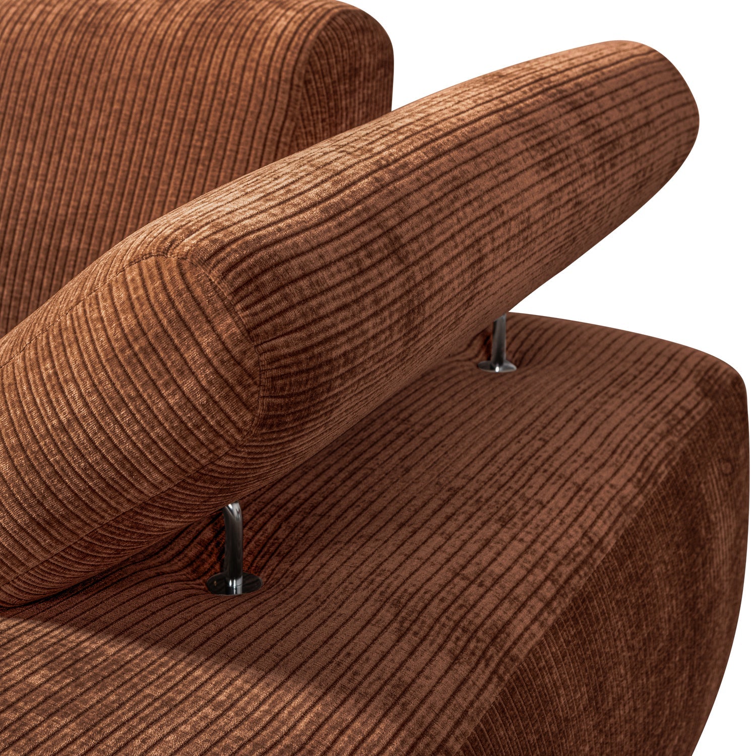 Modulares Sofa MOJO - rechtsseitiger Chaiselongue aus braunem Cord