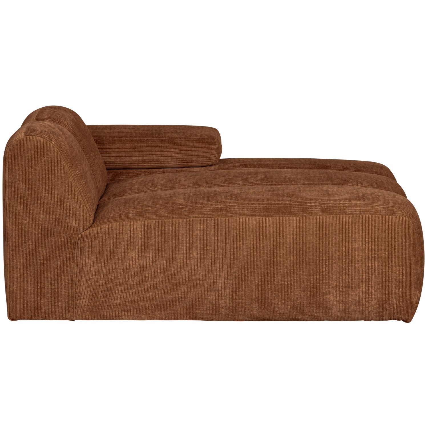 Modulares Sofa MOJO - rechtsseitiger Chaiselongue aus braunem Cord
