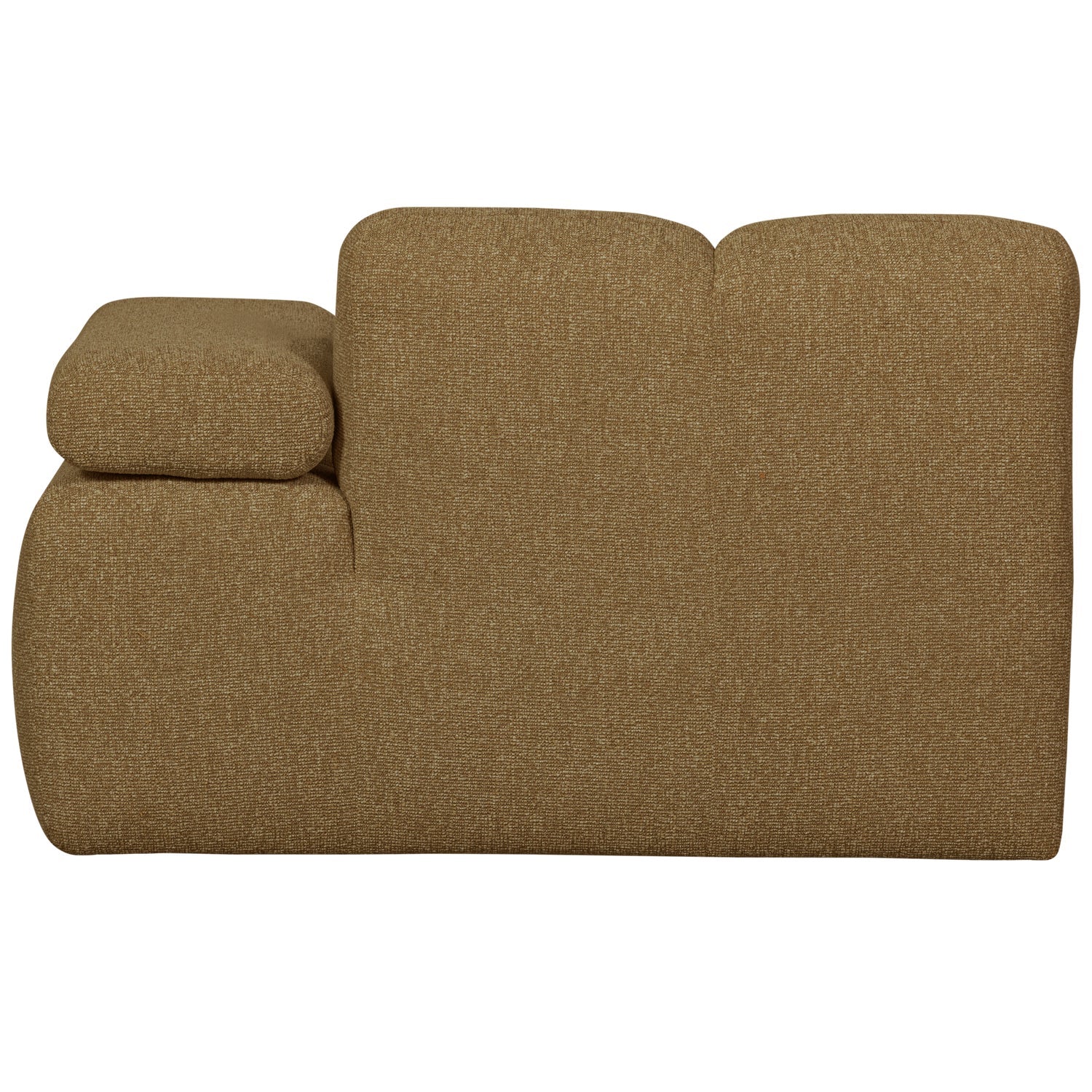 MOJO modular sofa - right-facing chaise longue dark honey bouclé