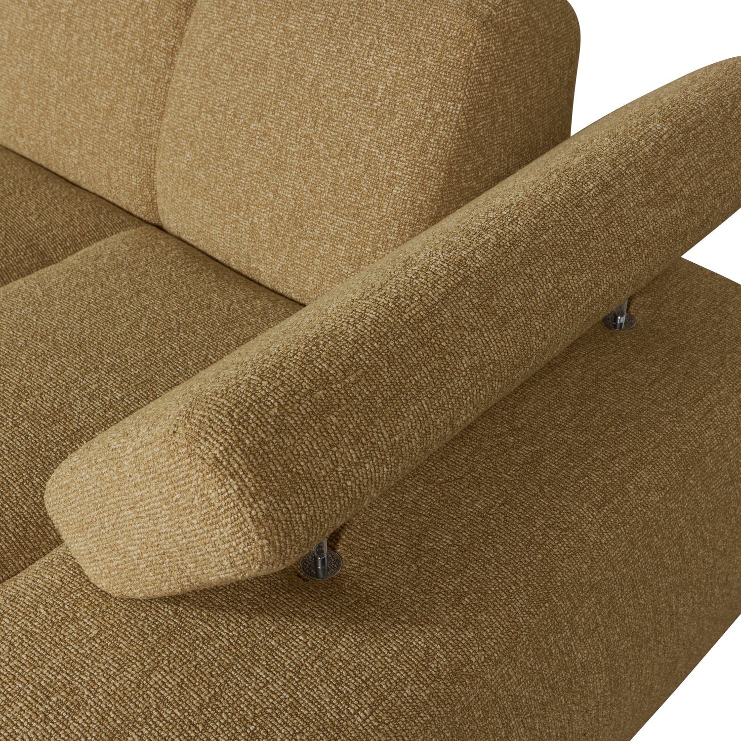 MOJO modular sofa - right-facing chaise longue dark honey bouclé