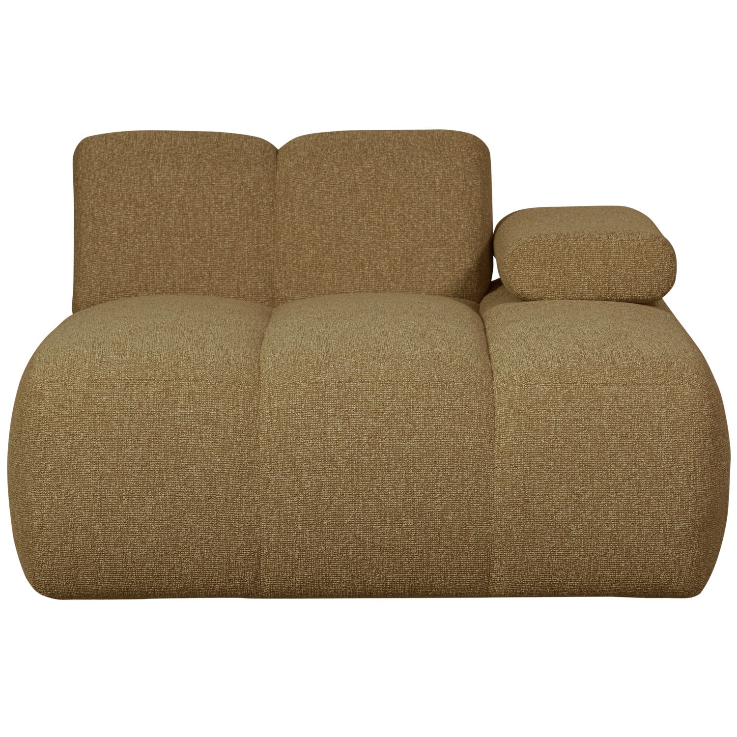 MOJO modular sofa - right-facing chaise longue dark honey bouclé