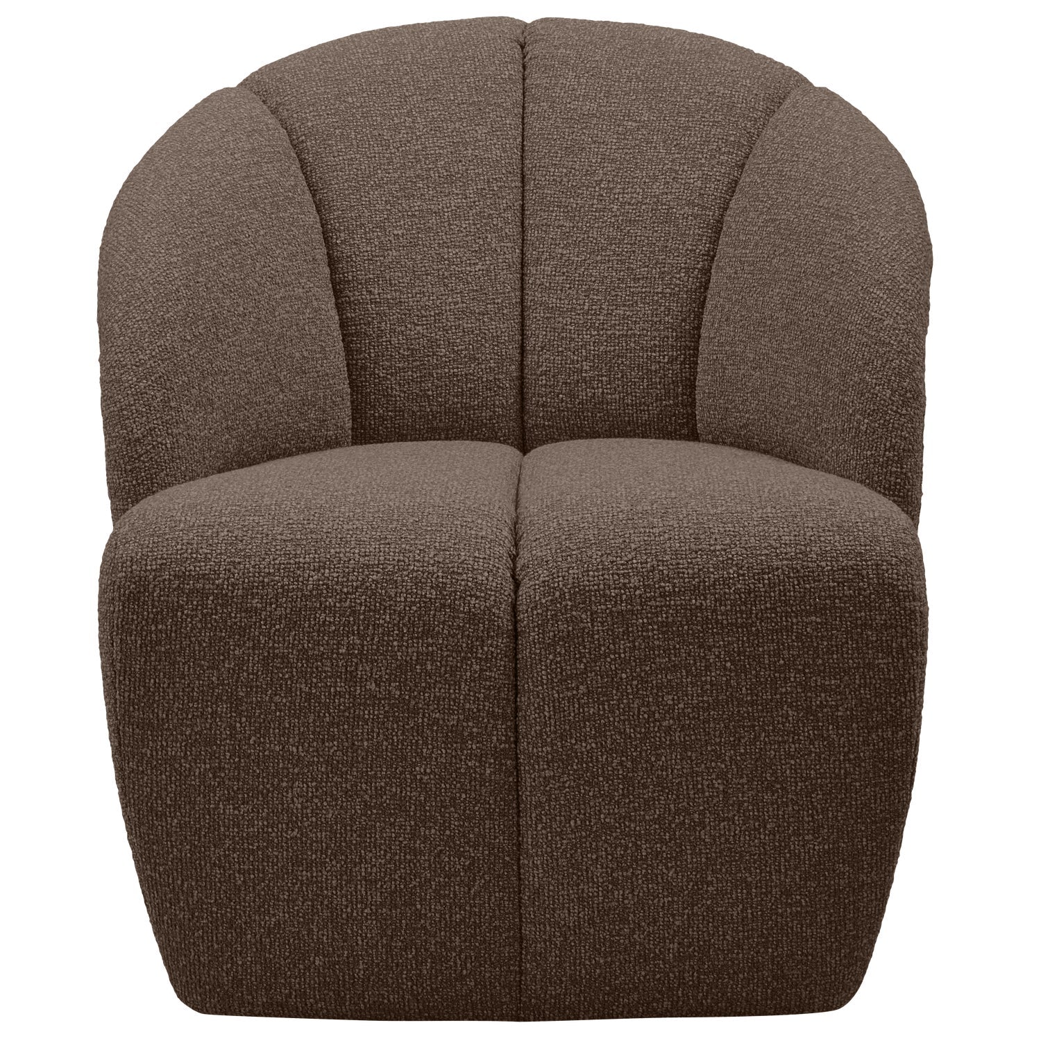 Drehstuhl MOJO dunkelbraunes Bouclé