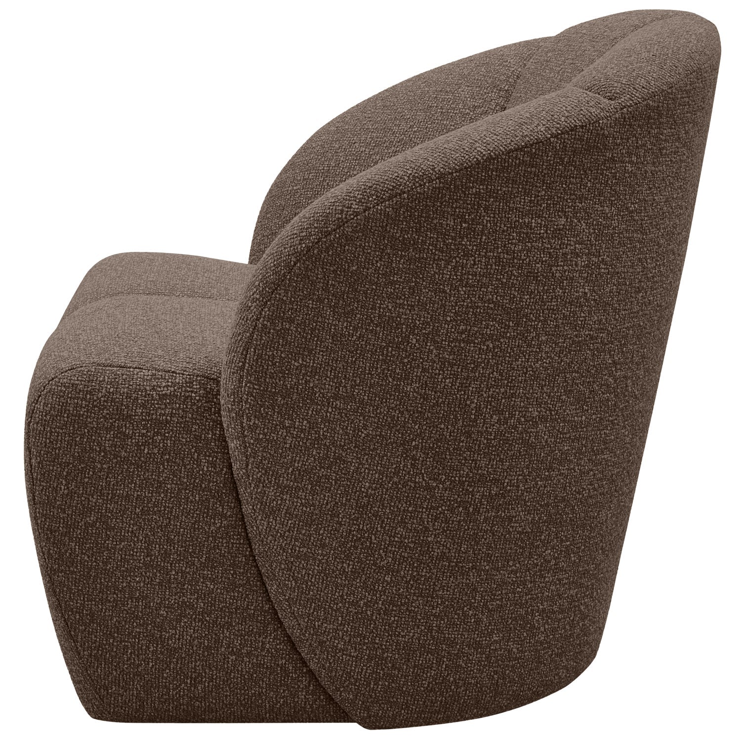 Drehstuhl MOJO dunkelbraunes Bouclé