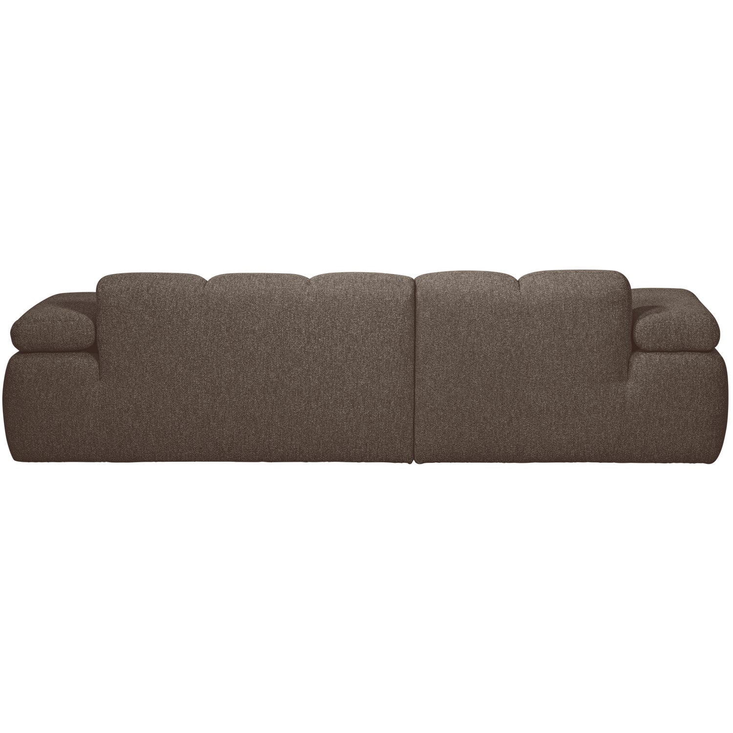 Modularer linker Ecksofa MOJO dunkelbraunes Bouclé