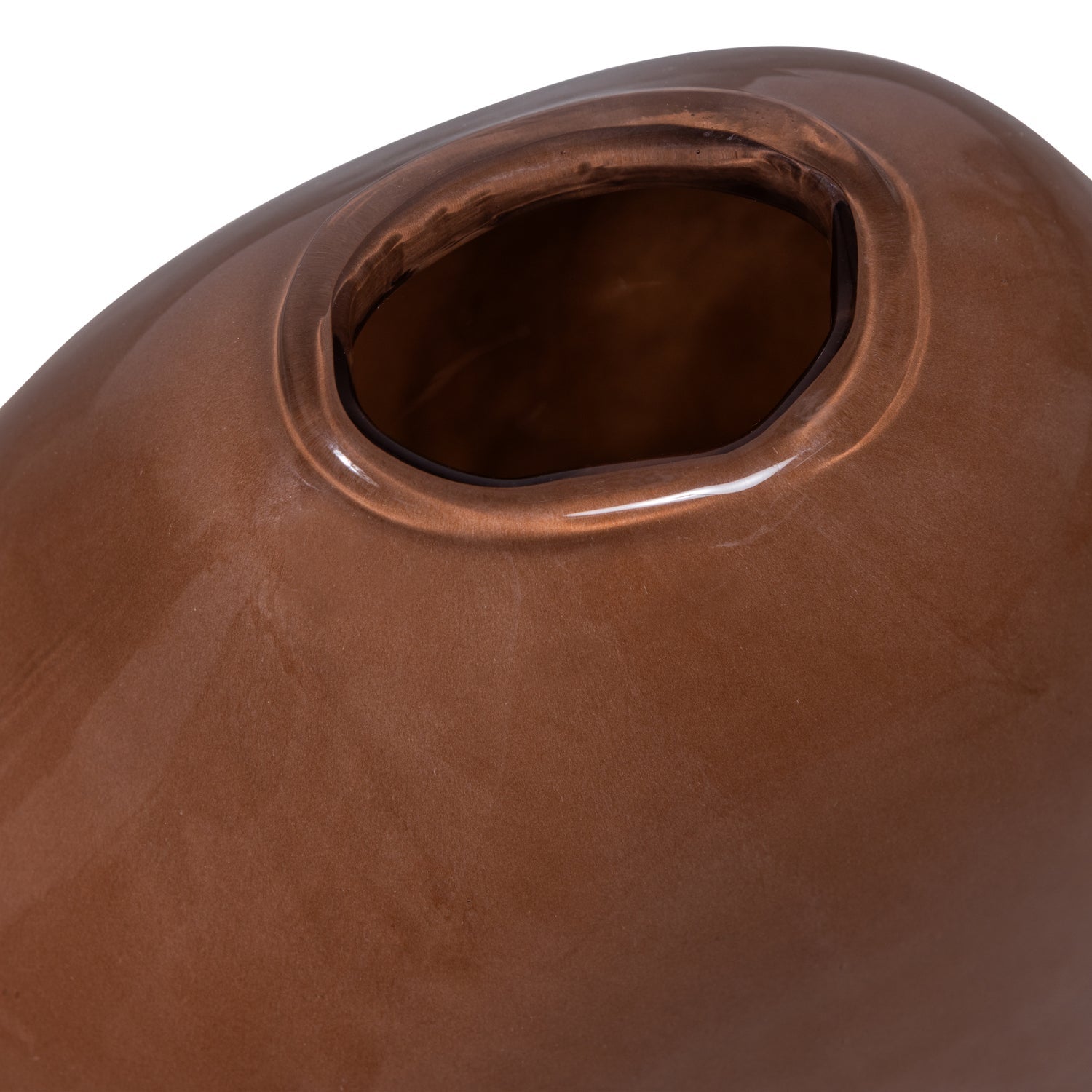 Vase SAHIL braunes Glas