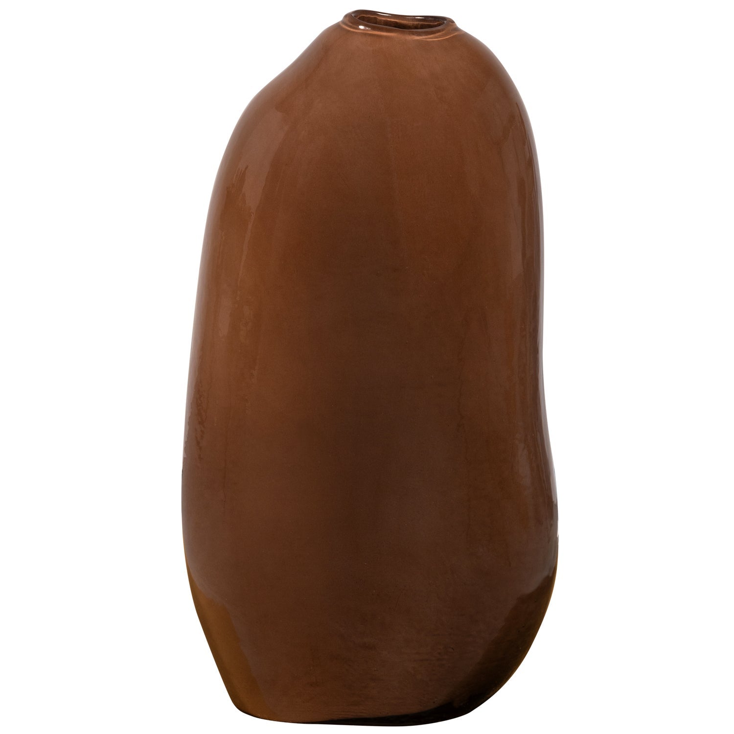 Vase SAHIL braunes Glas