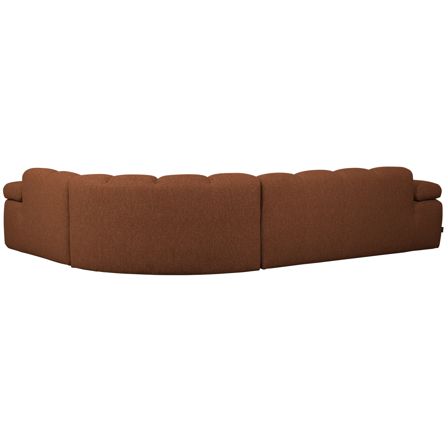 Modularer Ecksofa rechtsseitig für 6 Personen MOJO rostbraun meliert Boucle