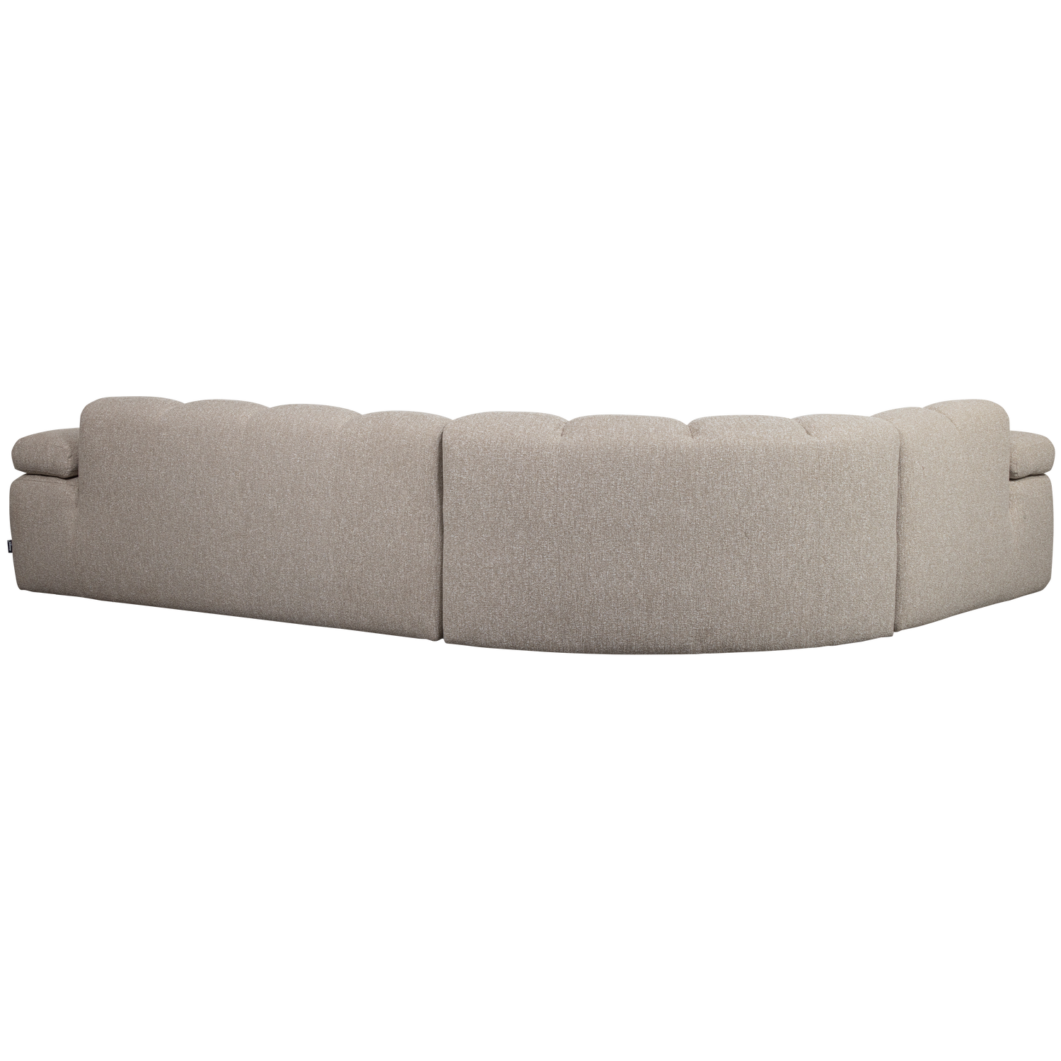 Modularer linksseitiger Ecksofa für 6 Personen MOJO sandfarbener Melange Boucle