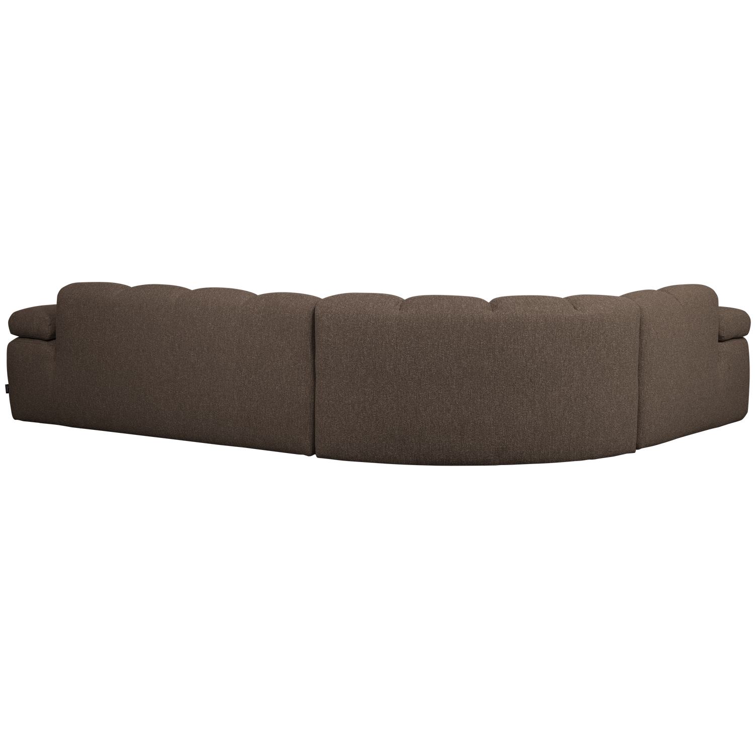 Modularer Ecksofa linksseitig für 6 Personen MOJO braun meliert Boucle