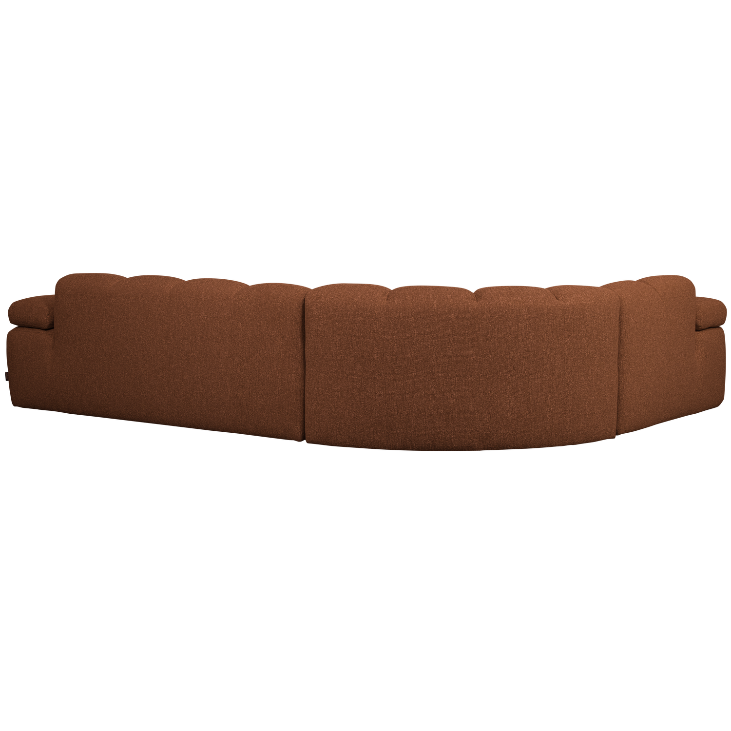 Modularer Ecksofa linksseitig für 6 Personen MOJO rostbraun meliert Boucle