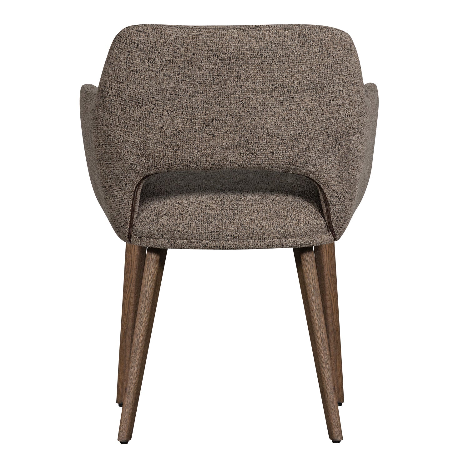 Sessel MURAT taupe mit dunkelbraunem Eichenfuß
