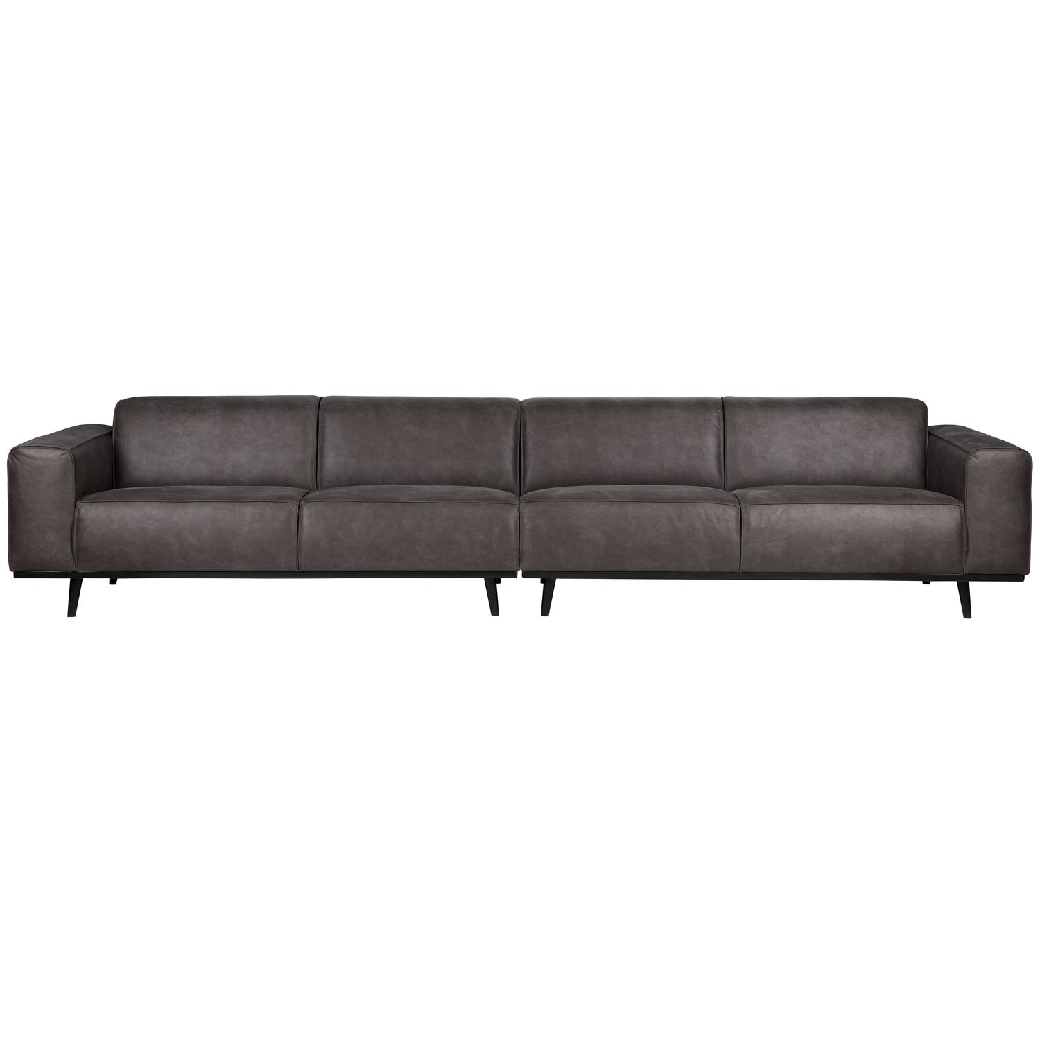 4-seater STATEMENT sofa dark gray leather