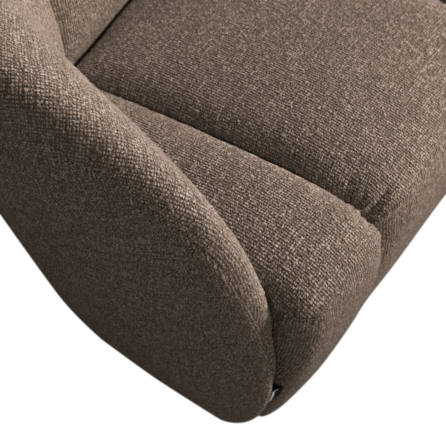 Sofa linksseitig 2-sitzig MOJO braun meliert Boucle