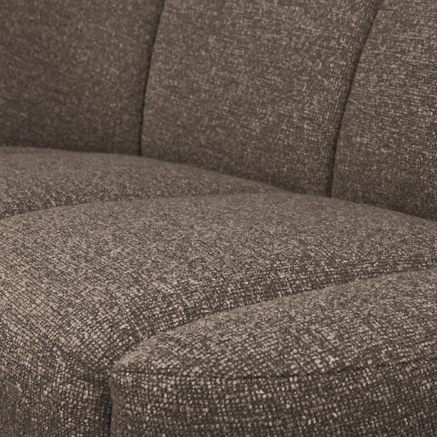 Sofa linksseitig 2-sitzig MOJO braun meliert Boucle