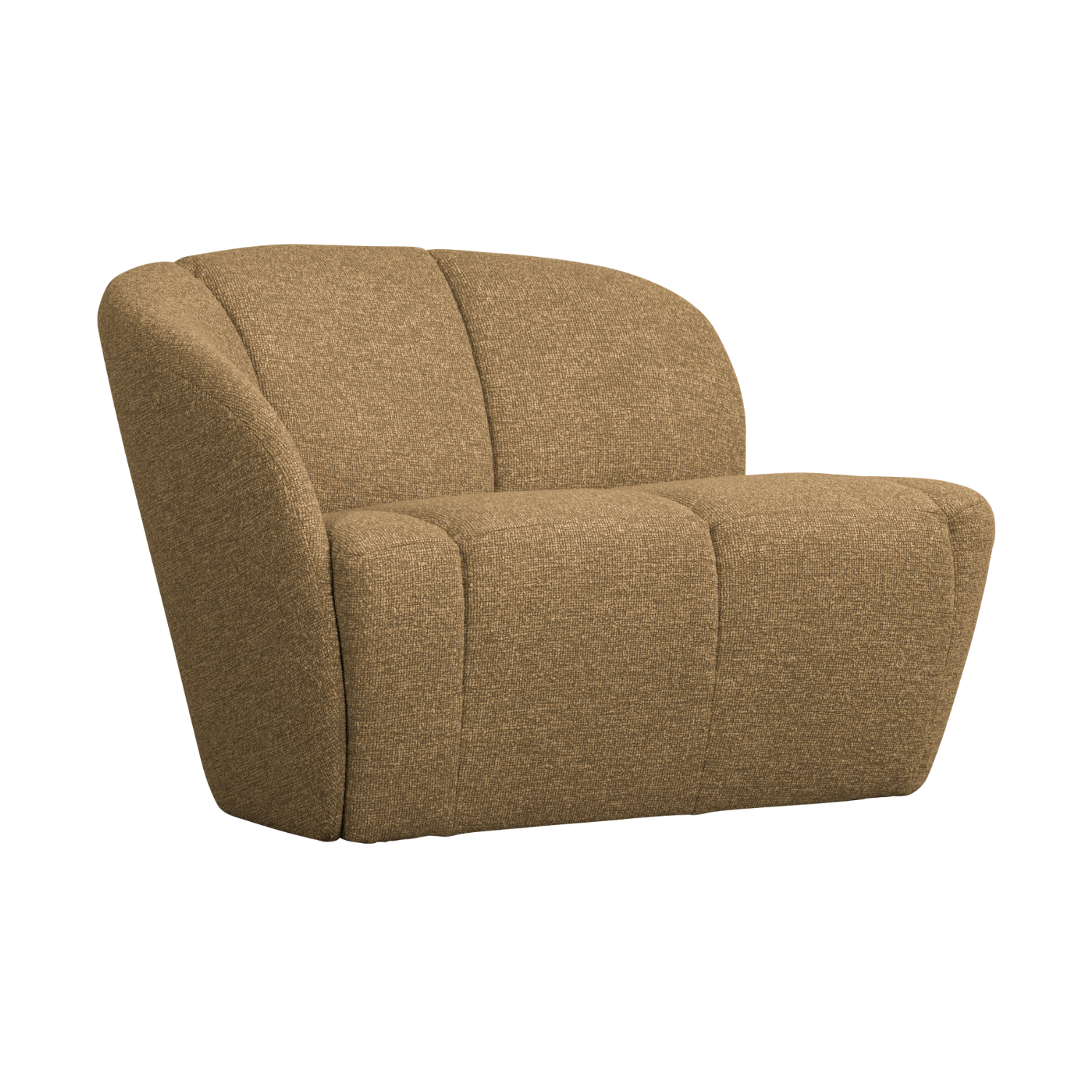 Sofa linksseitig 2-sitzig MOJO honigmelange Boucle