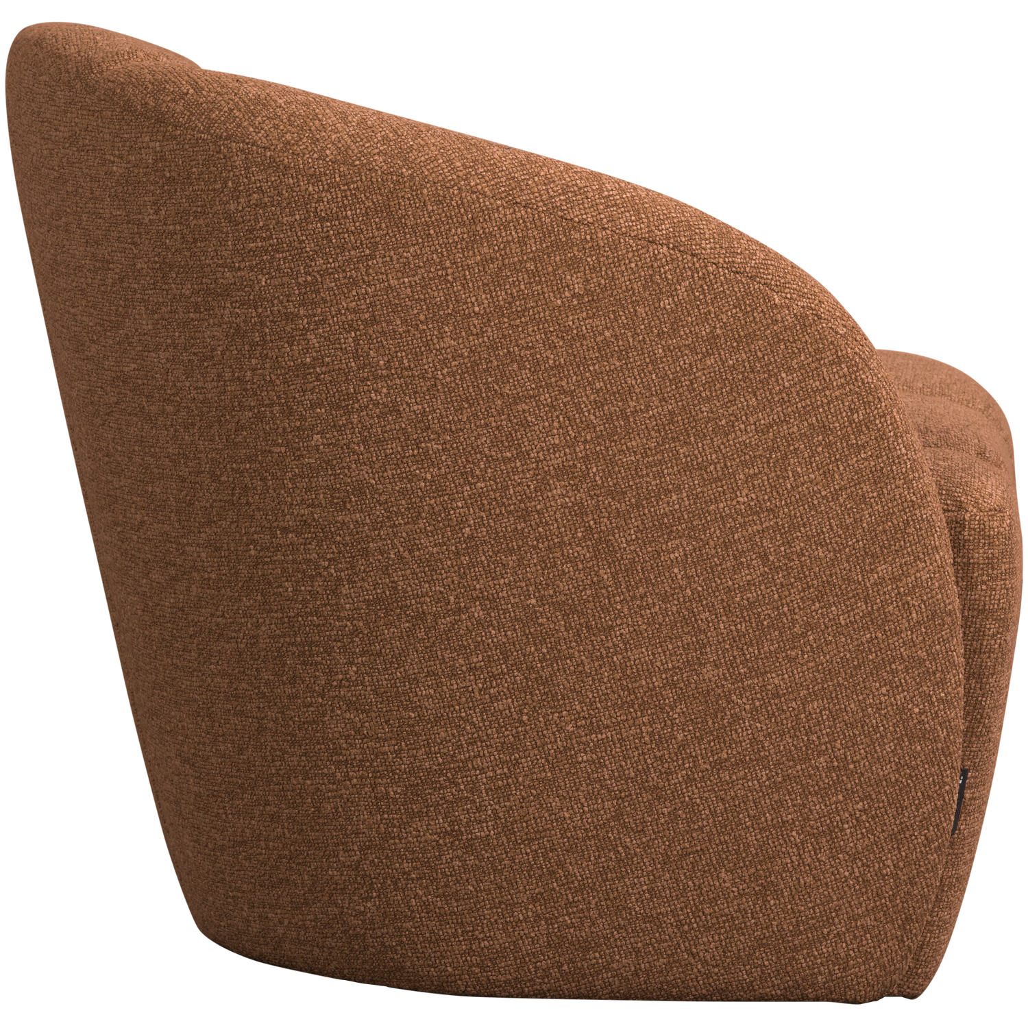 Sofa linksseitig 2-sitzig MOJO rostbraun meliert Boucle