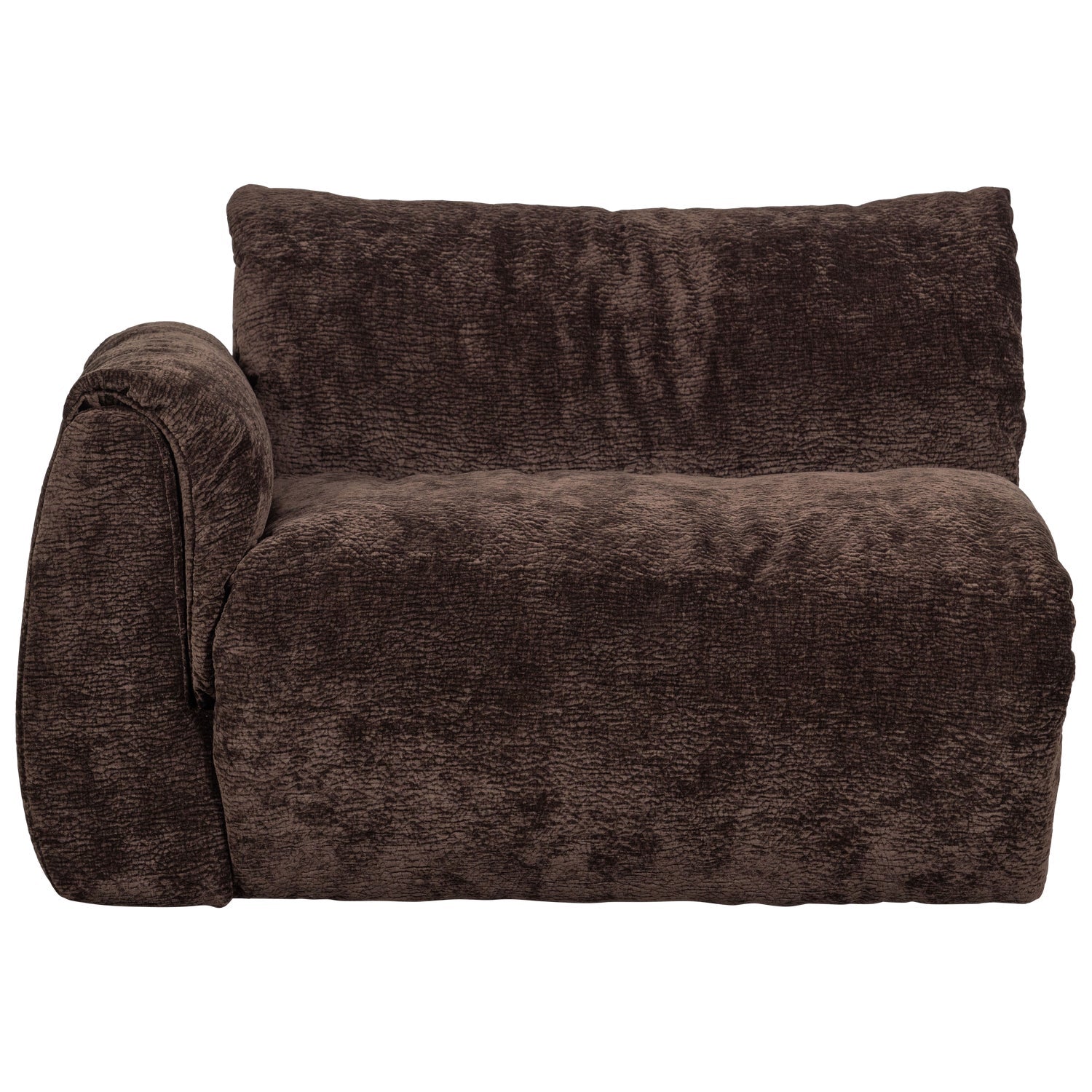 Modulares Sofa BAGGY 3D - linkes Element in Dunkelbraun