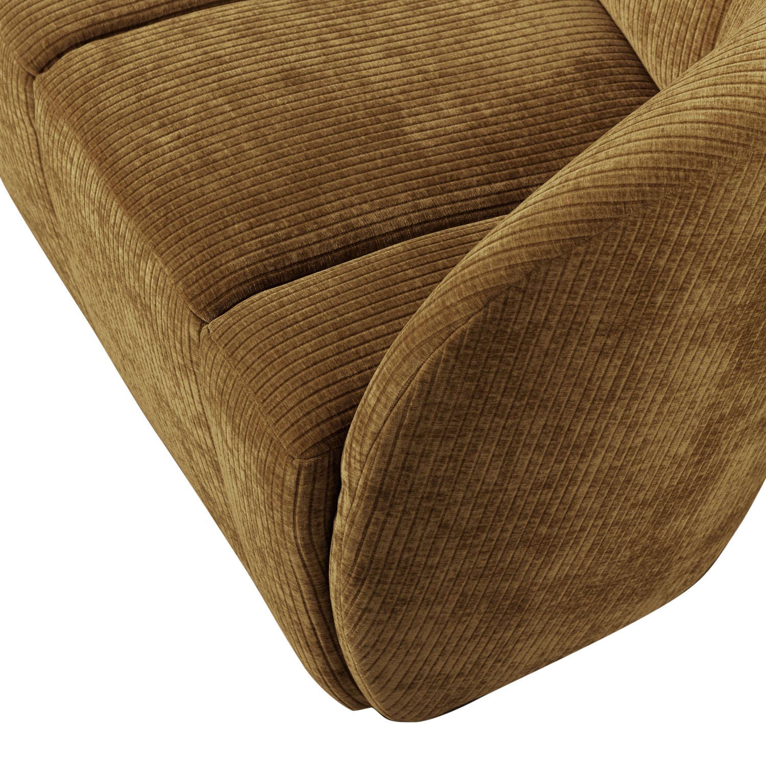 Sofa rechtsseitig 2-sitzig MOJO dunkel honigfarbener Cord