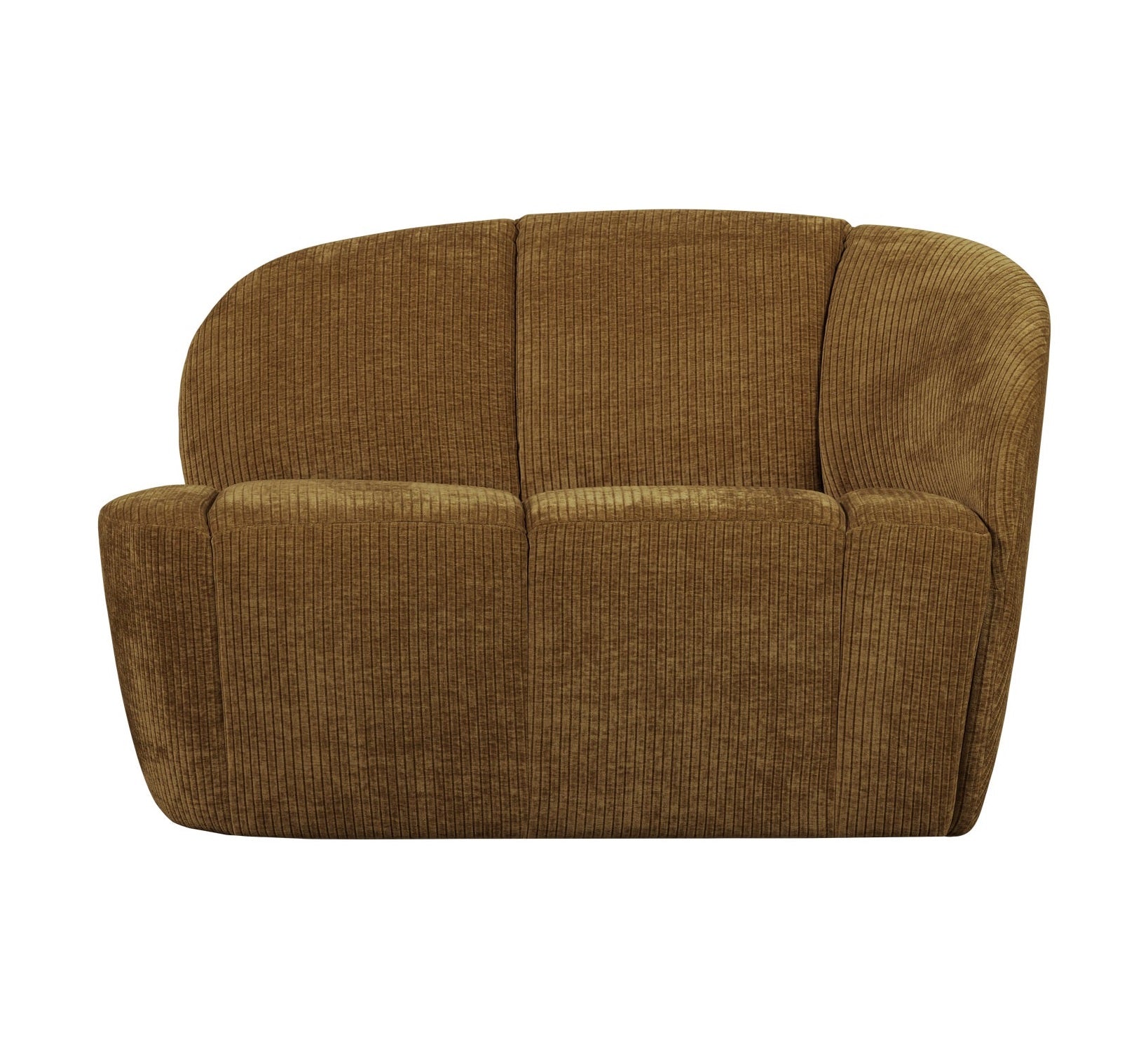 Sofa rechtsseitig 2-sitzig MOJO dunkel honigfarbener Cord