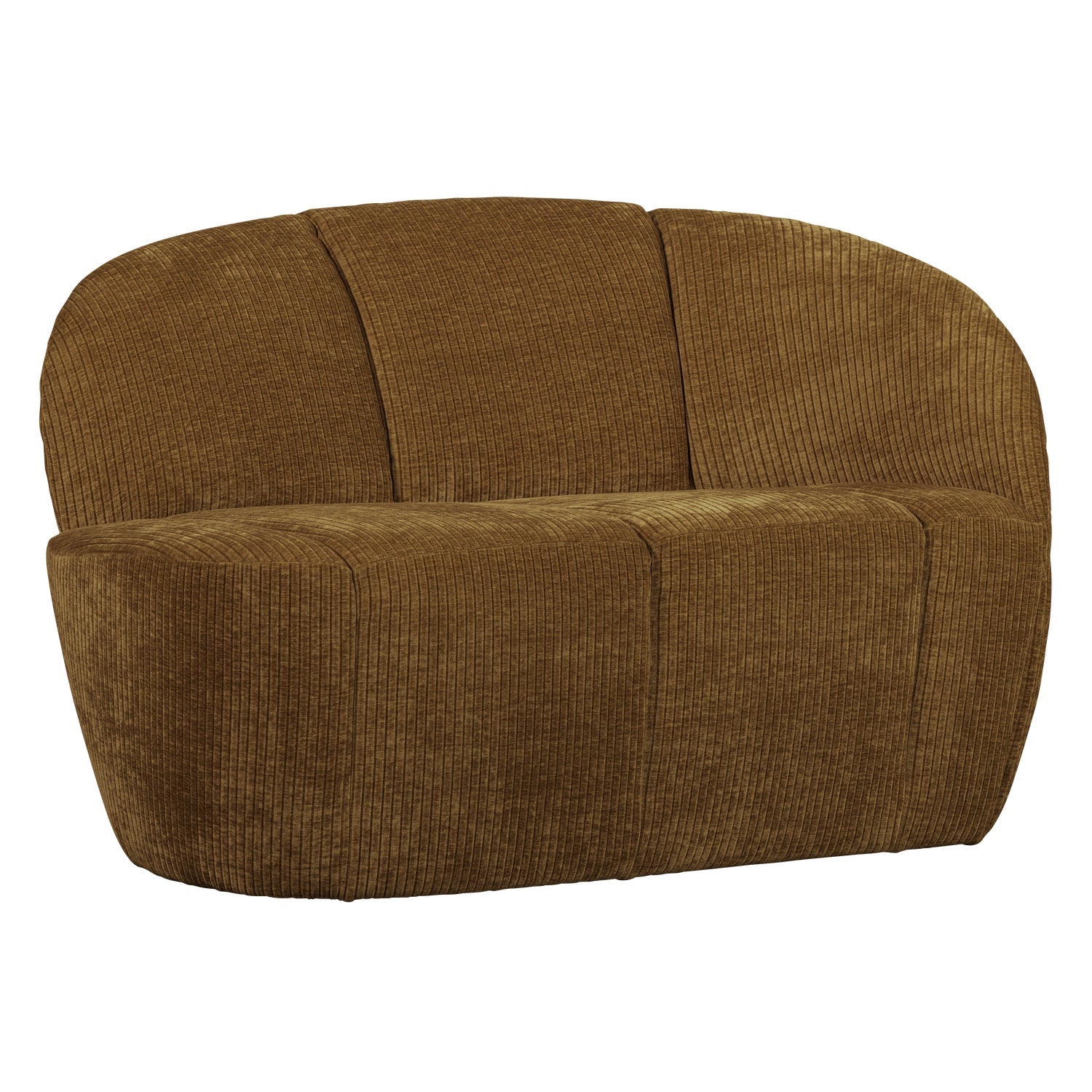Sofa rechtsseitig 2-sitzig MOJO dunkel honigfarbener Cord