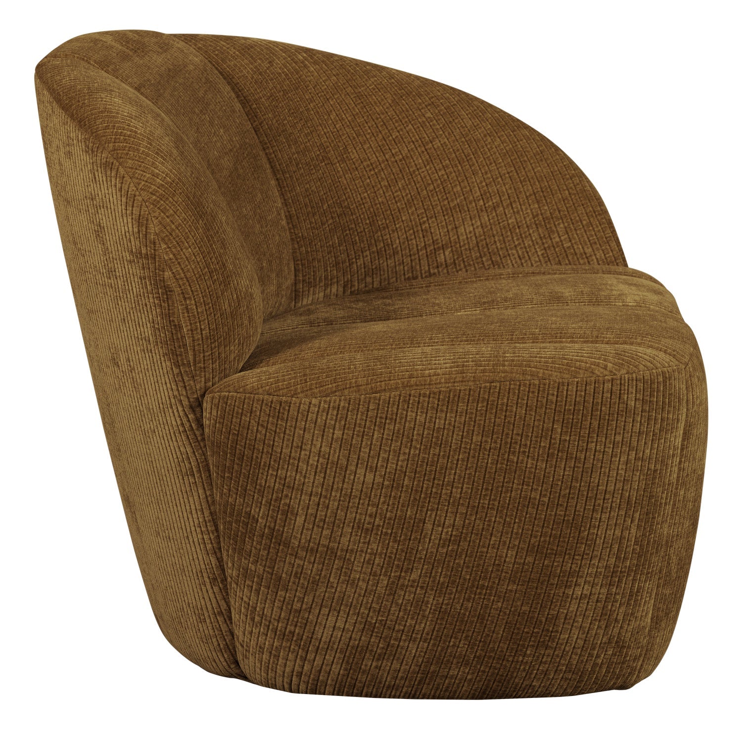 Sofa rechtsseitig 2-sitzig MOJO dunkel honigfarbener Cord