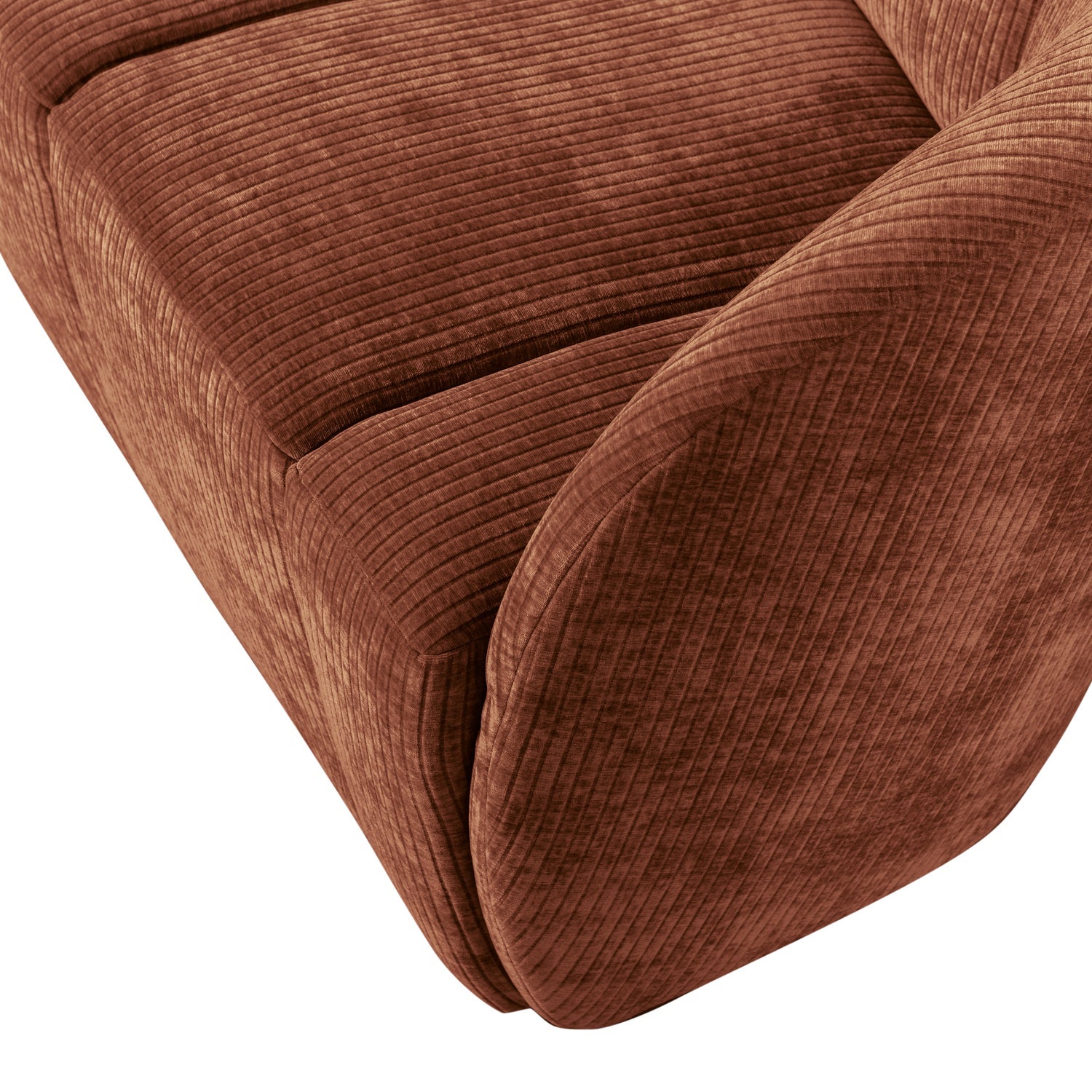 Sofa mit rechtsseitiger Sitzfläche für 2 Personen MOJO braunes Cord