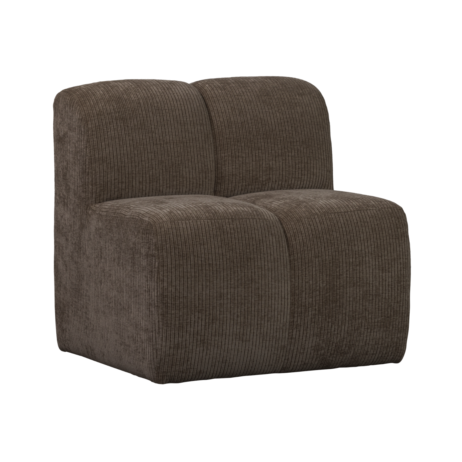 Armchair / MOJO BENCH module brown corduroy