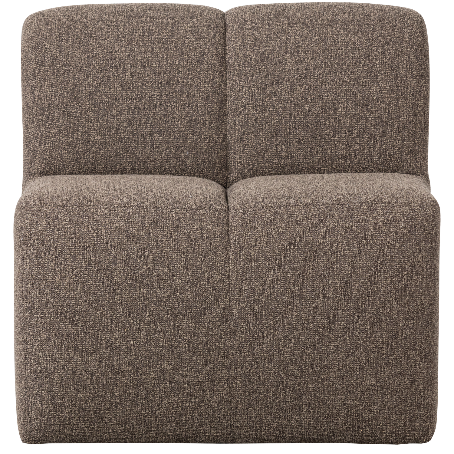 Armchair / MOJO BENCH module brown mélange boucle