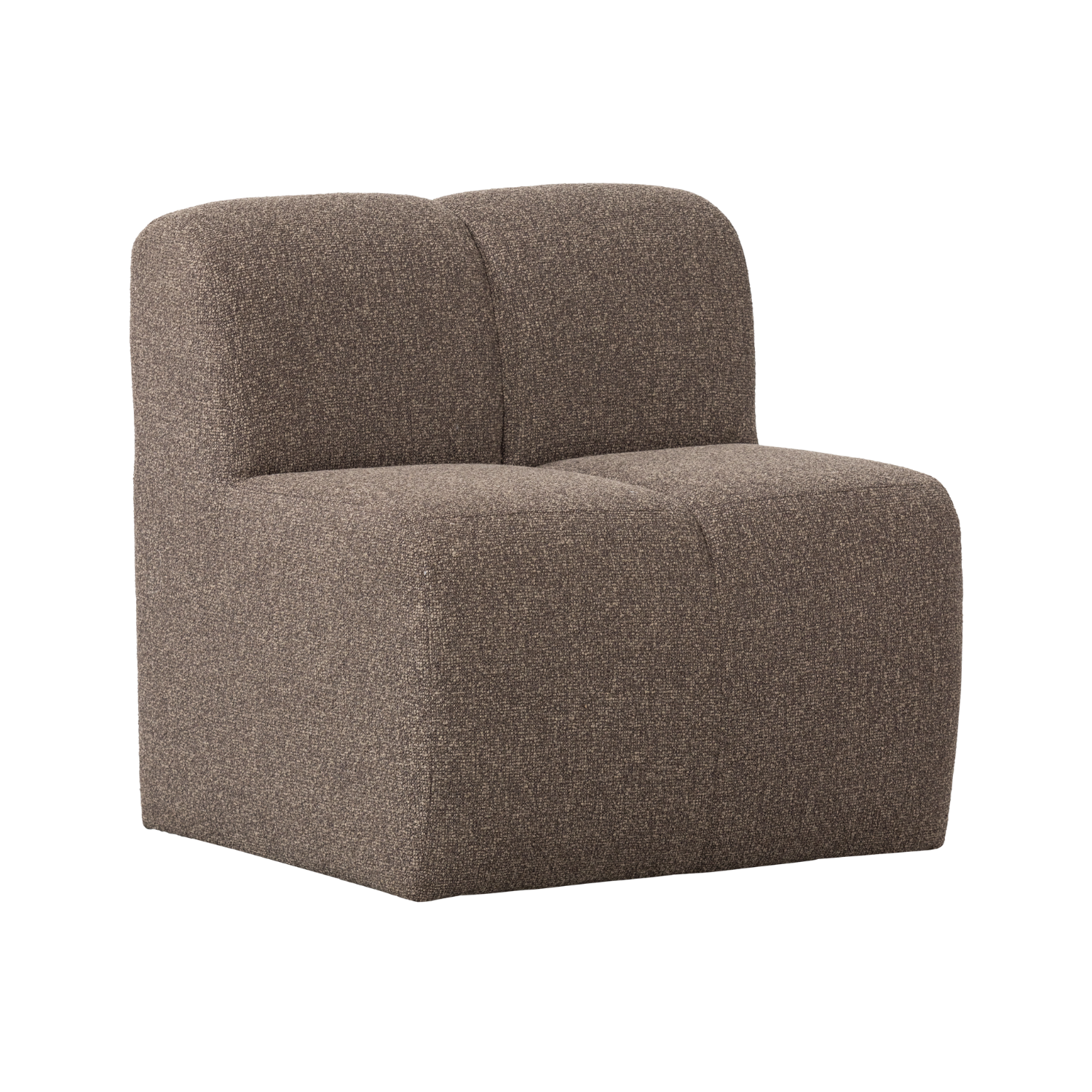 Armchair / MOJO BENCH module brown mélange boucle