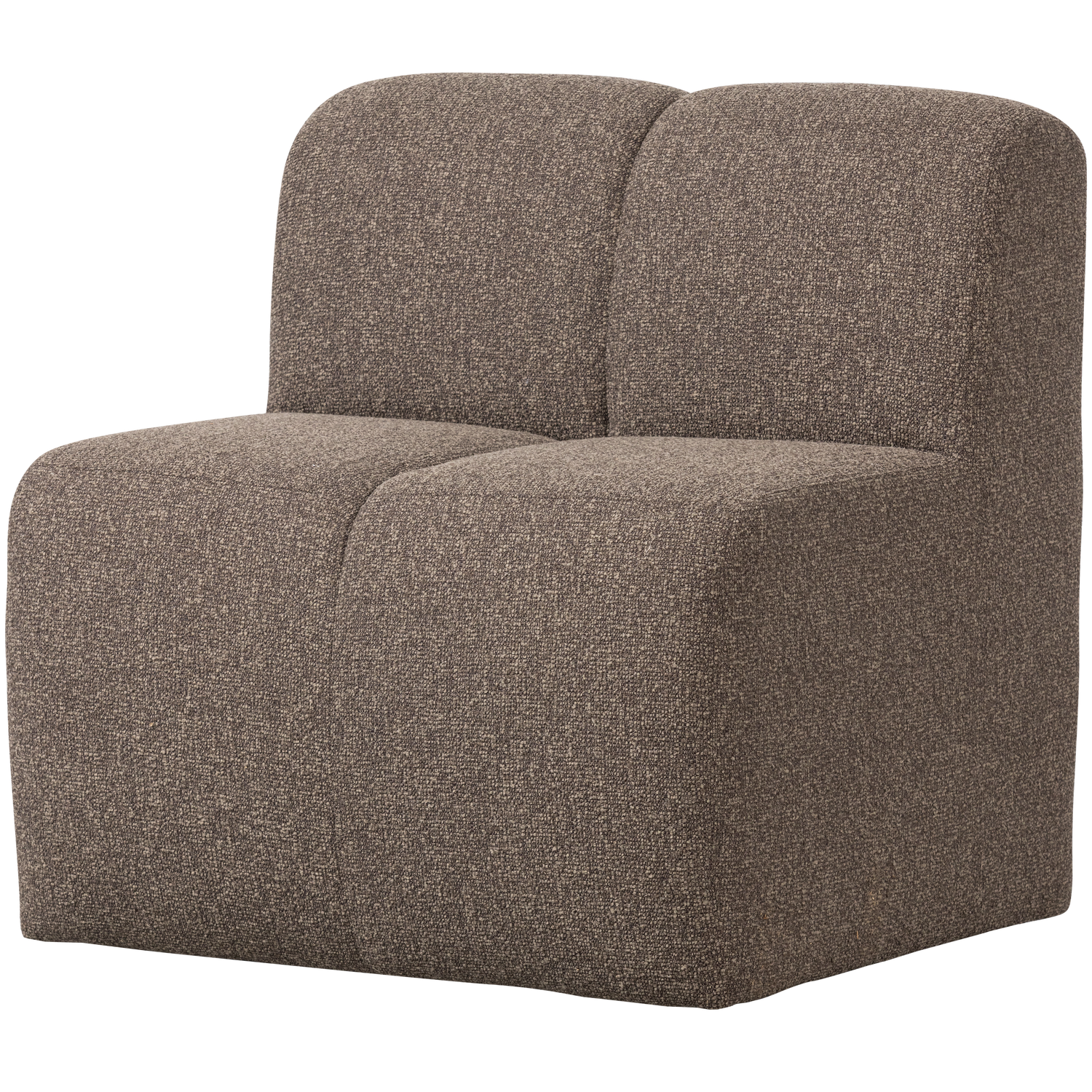 Armchair / MOJO BENCH module brown mélange boucle