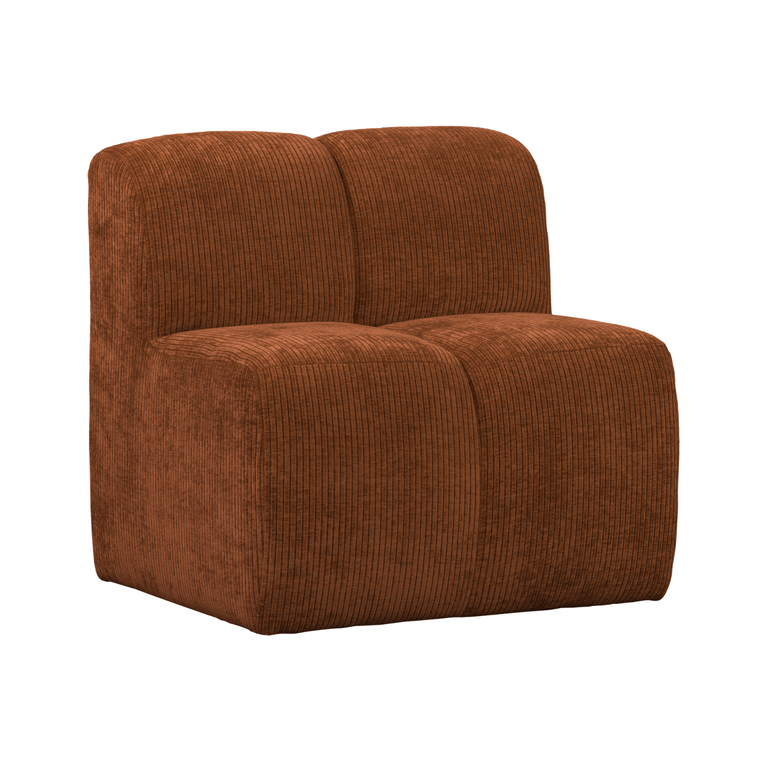Armchair / MOJO BENCH module rusty brown corduroy