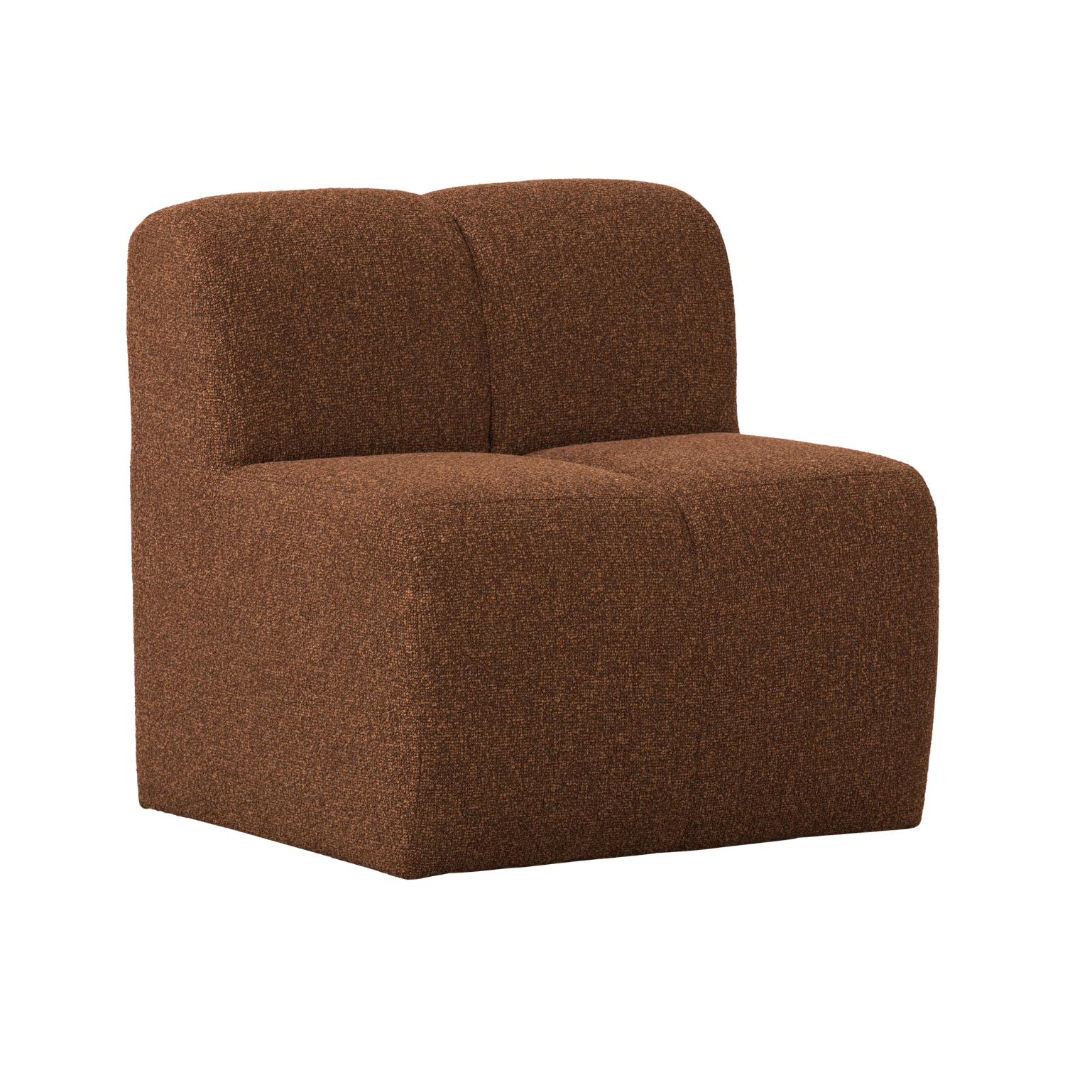 Armchair / MOJO BENCH module rust brown mélange boucle