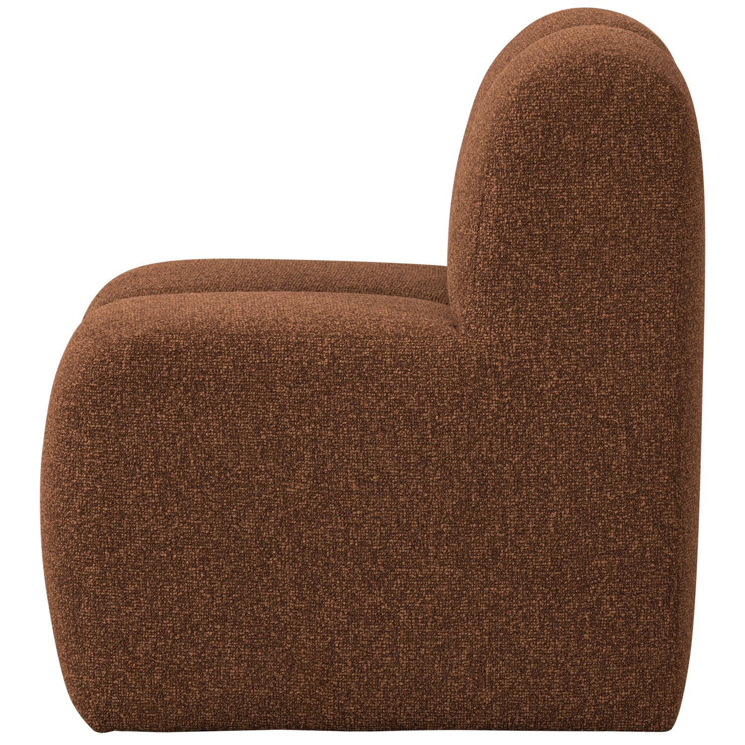 Armchair / MOJO BENCH module rust brown mélange boucle