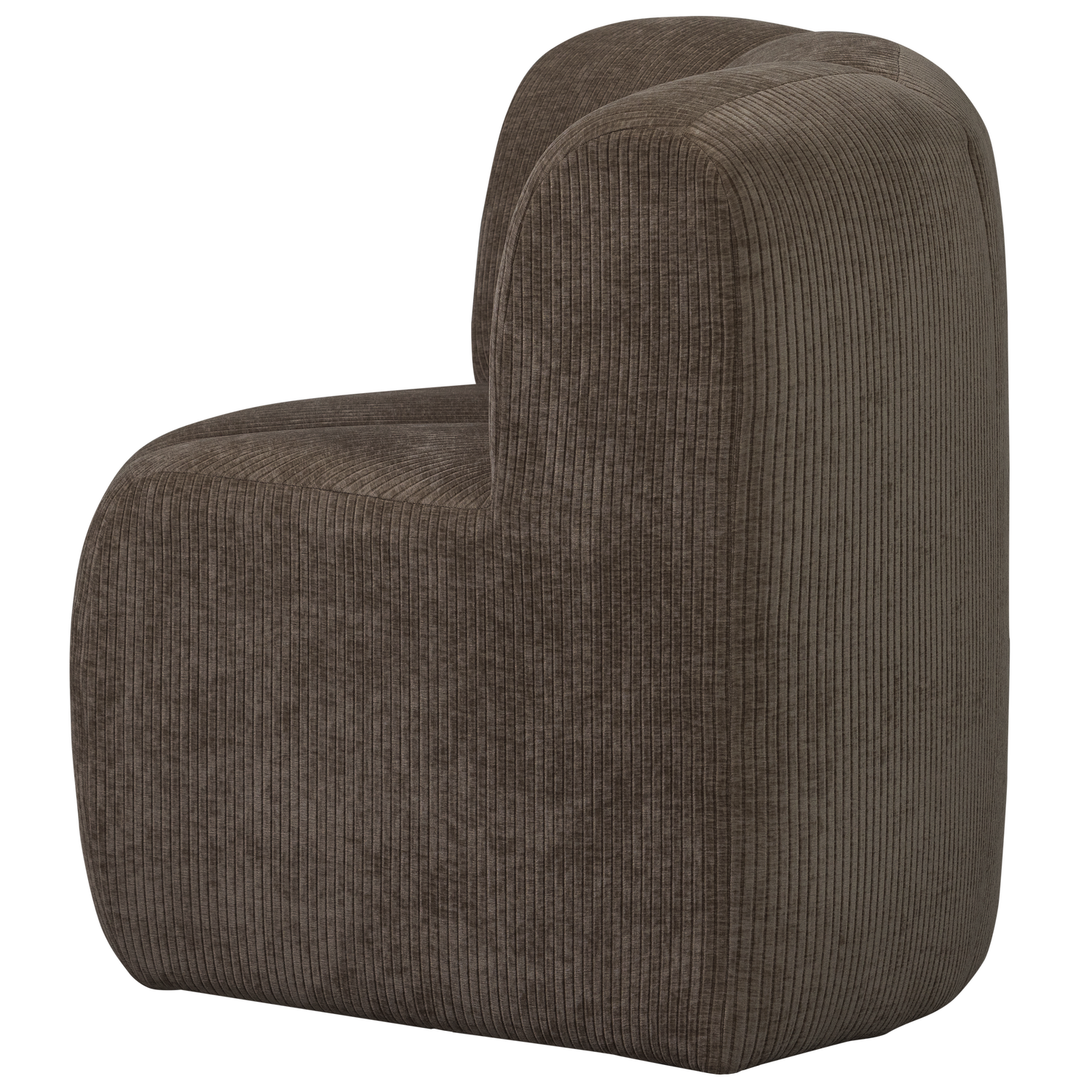 Modulares Sofa MOJO BENCH - braunes Cord-Eckelement