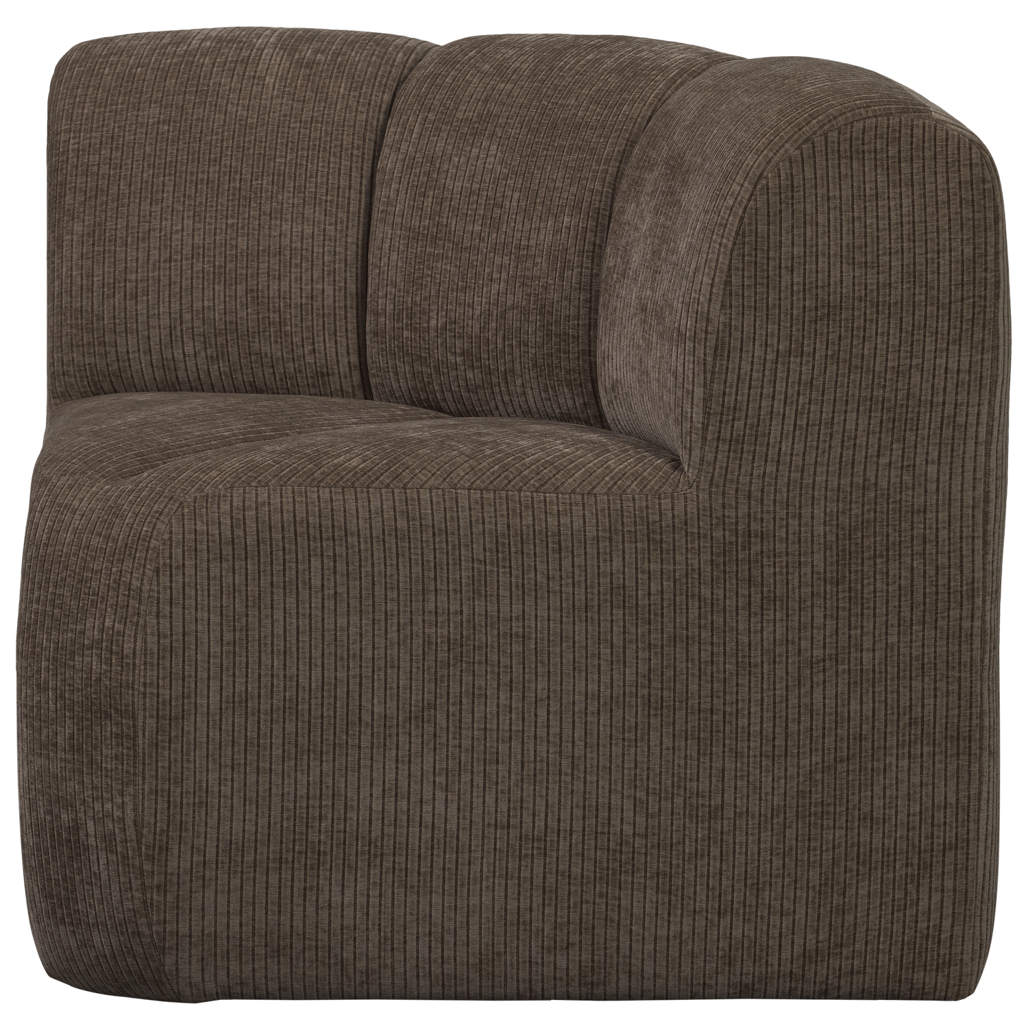 Modulares Sofa MOJO BENCH - braunes Cord-Eckelement