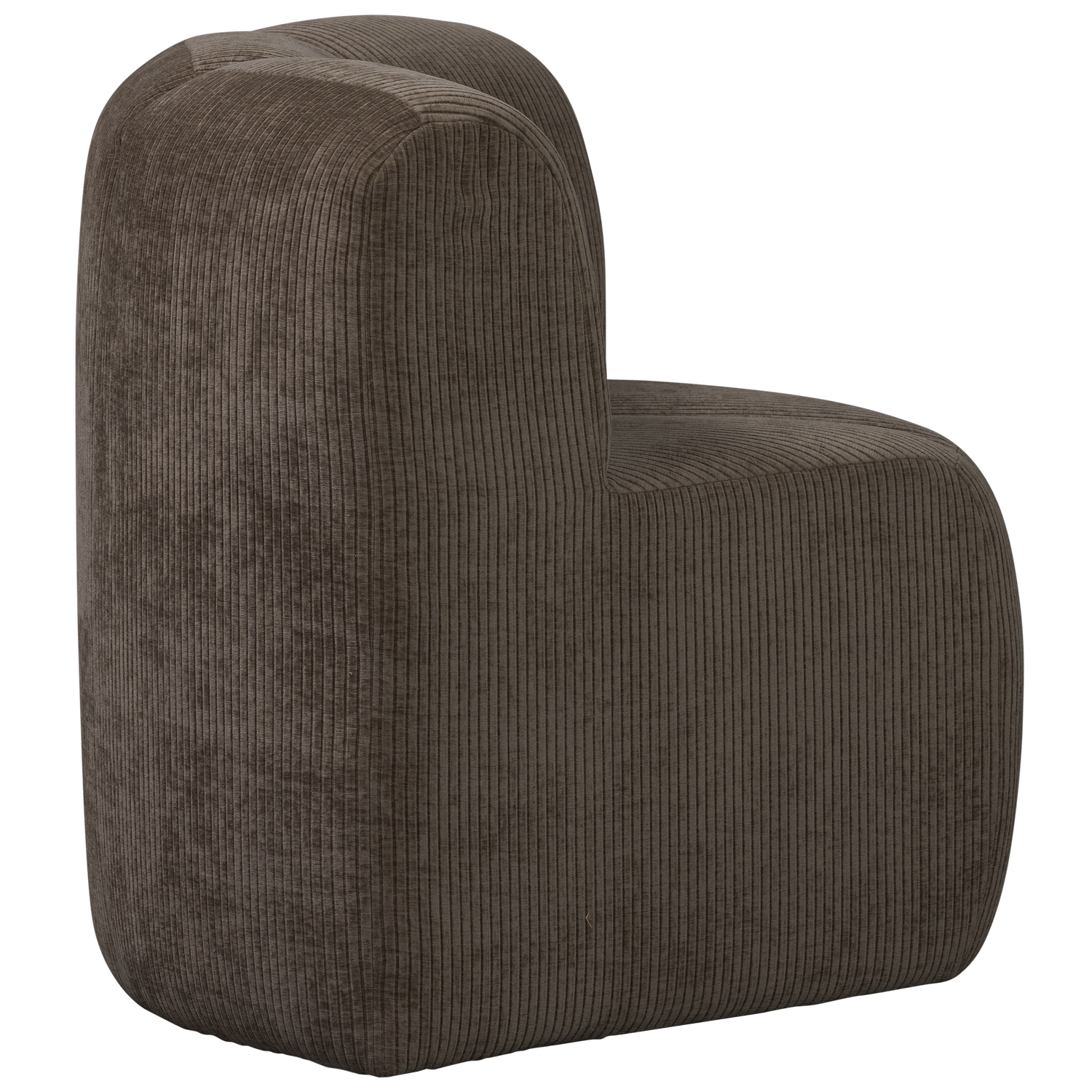 Modulares Sofa MOJO BENCH - braunes Cord-Eckelement