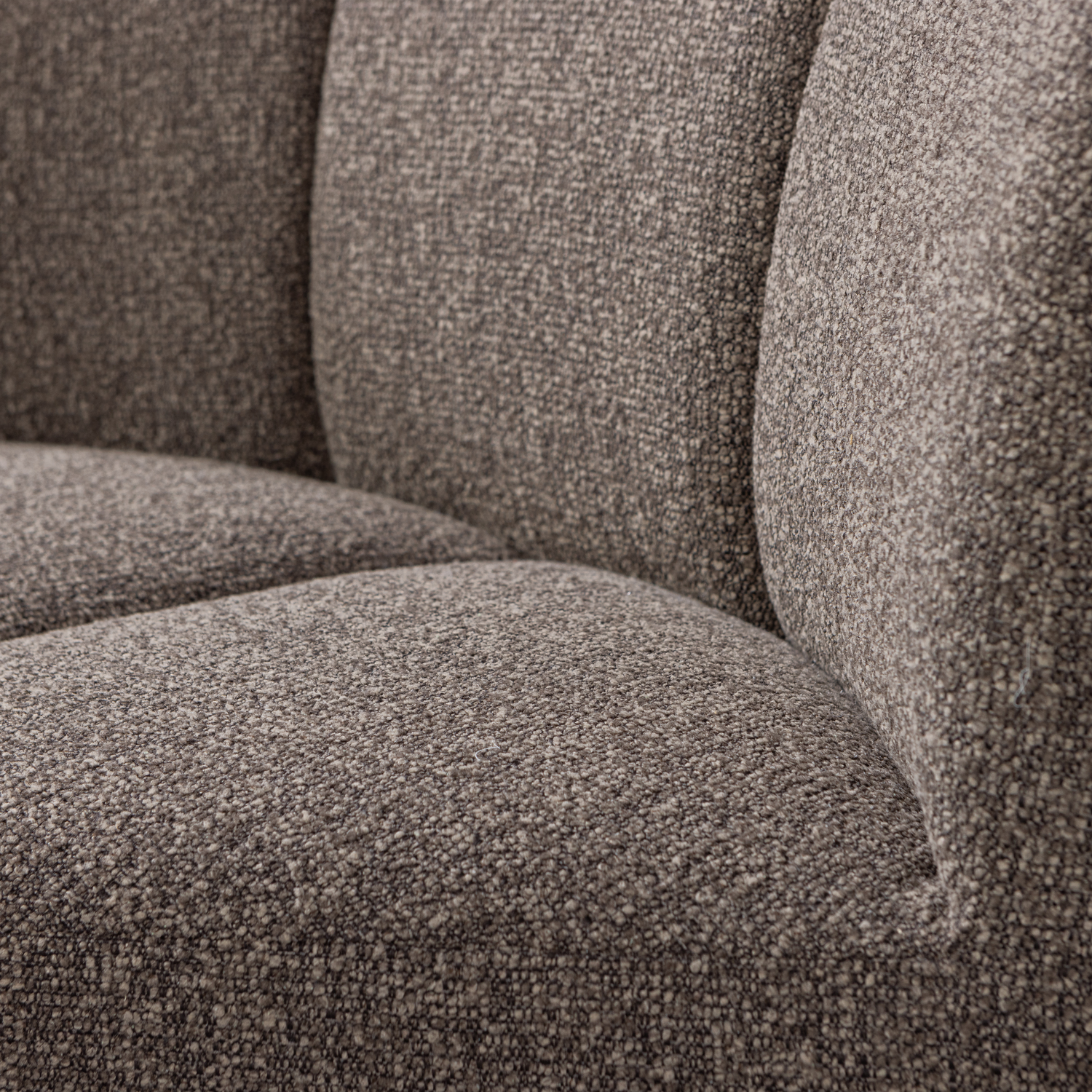 Modulares Sofa MOJO BENCH - Eckelement braun meliert Boucle