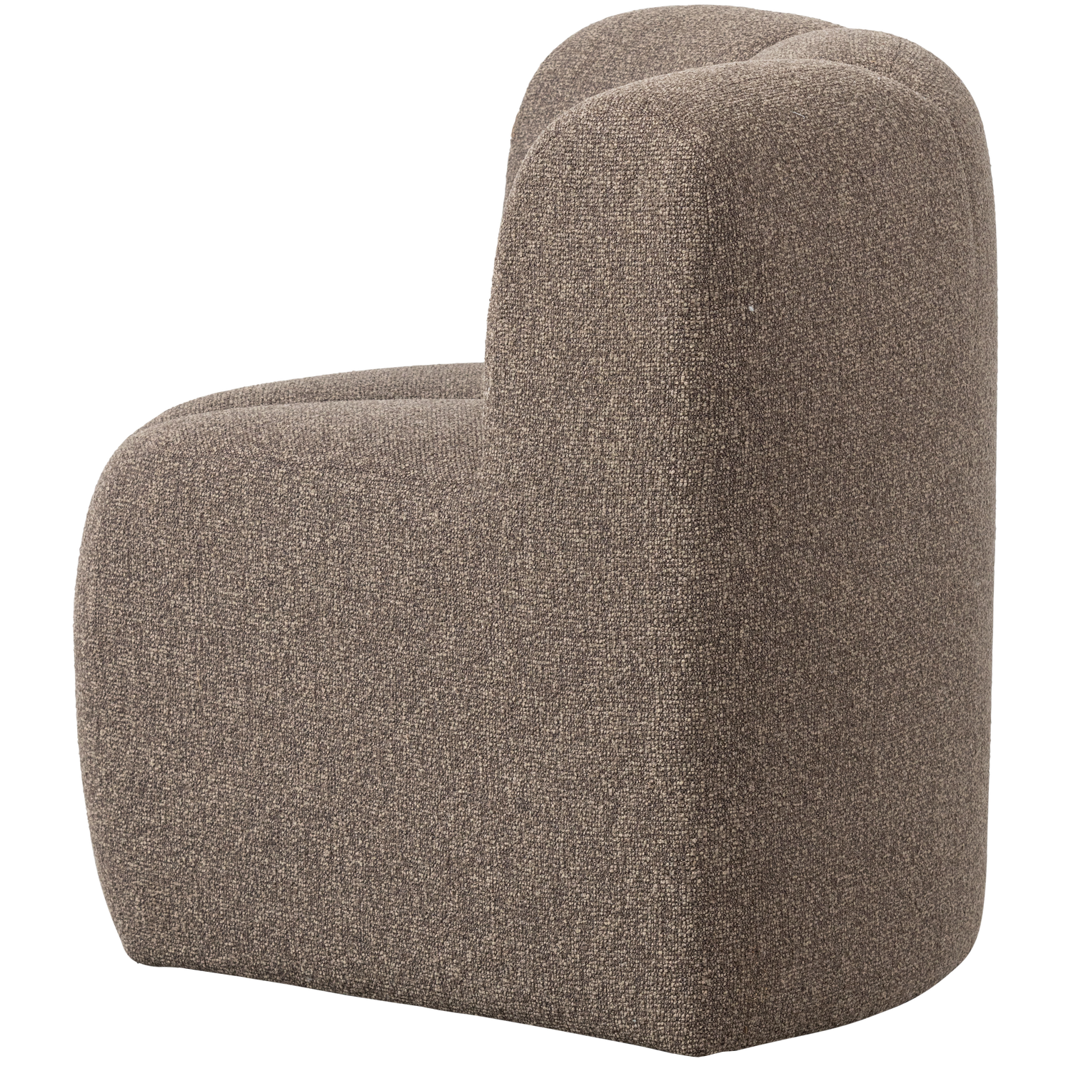 Modulares Sofa MOJO BENCH - Eckelement braun meliert Boucle