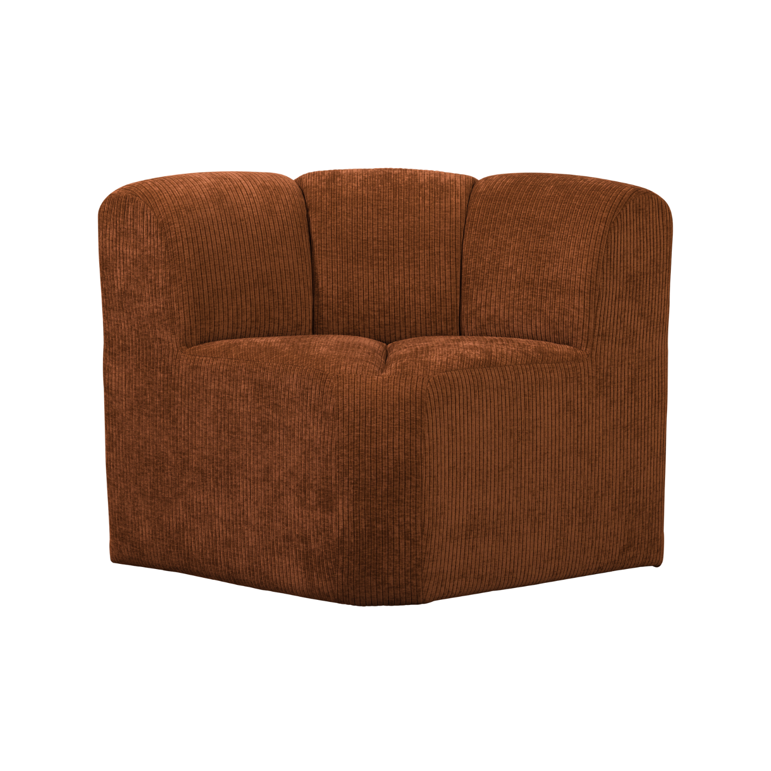 Modulares Sofa MOJO BENCH - Eckelement rostbraun Cord