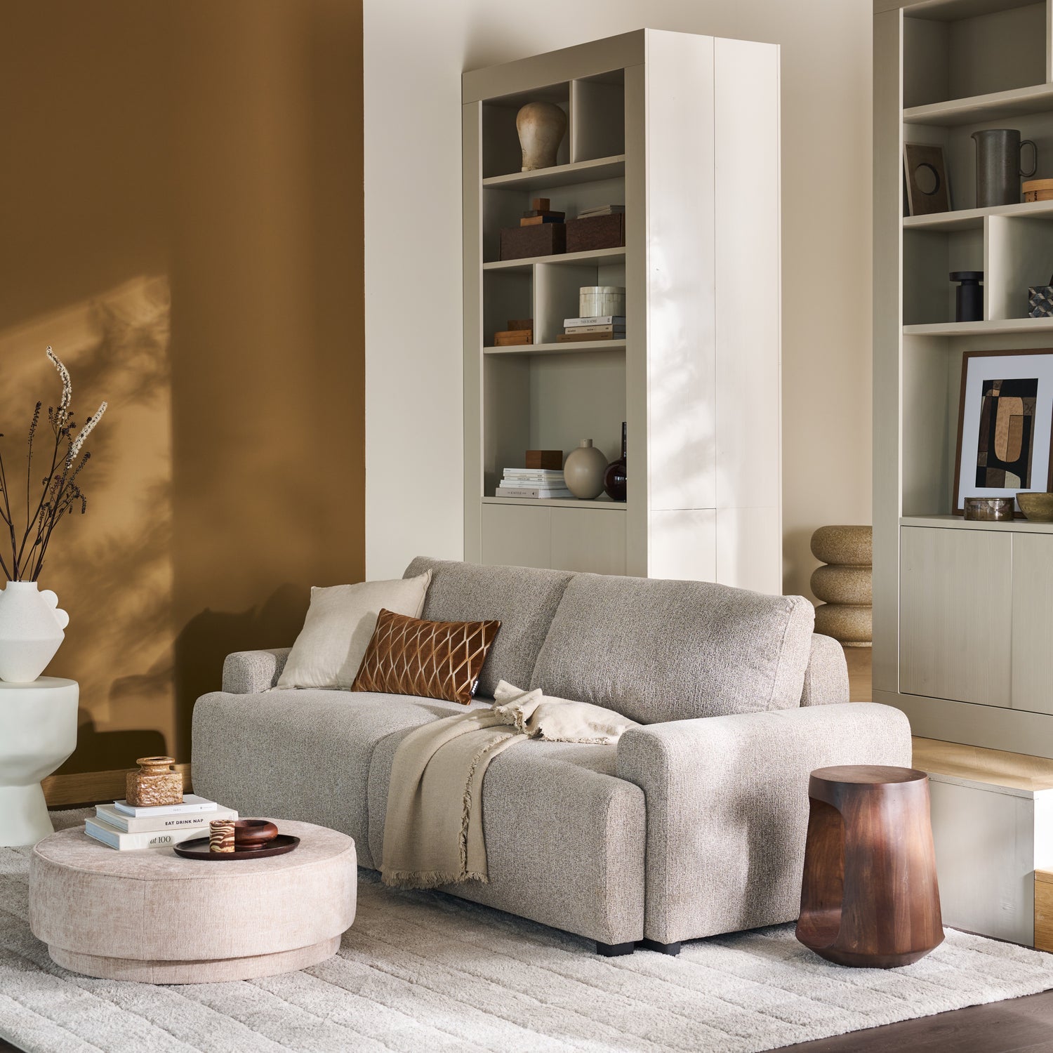 3-Seater Sofa with Sleeping Function NIGHT & DAY Beige