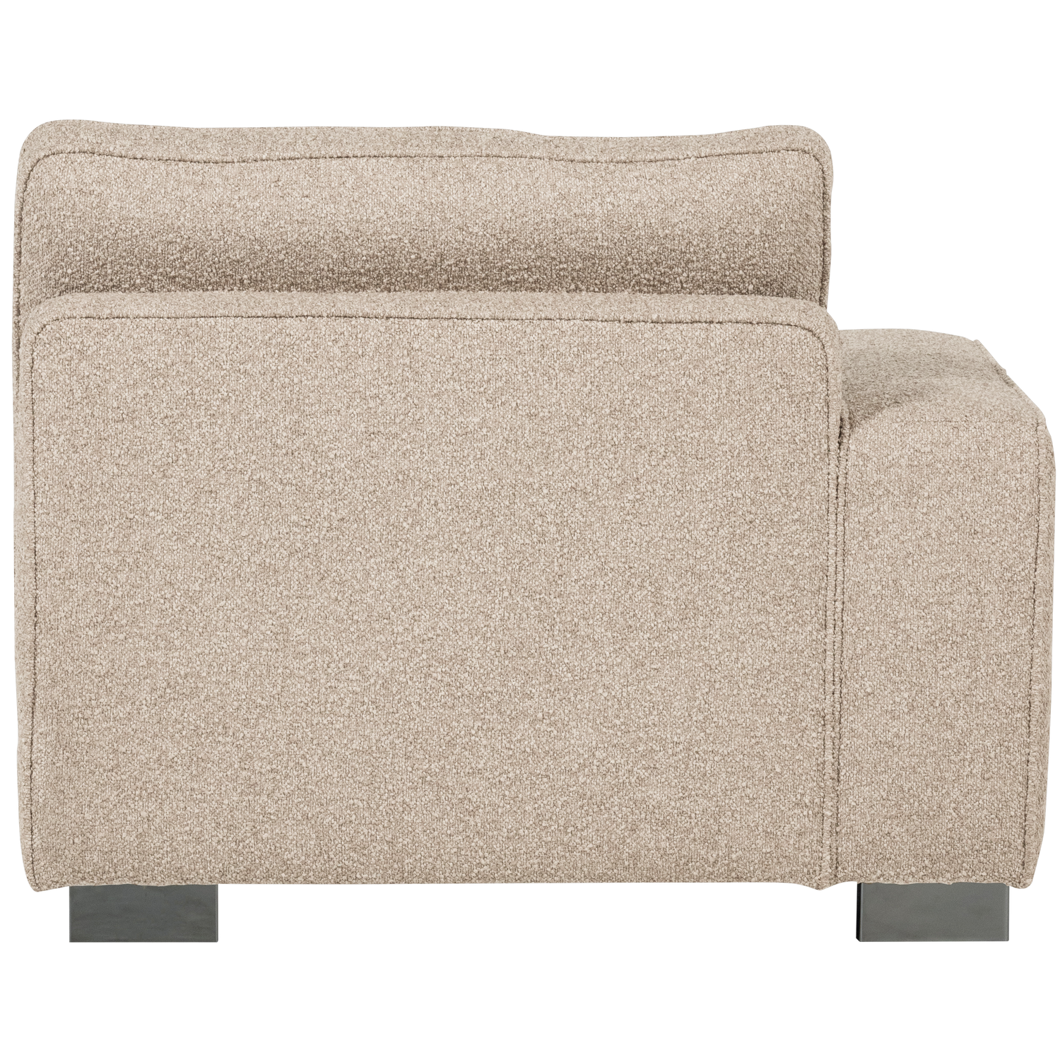Sofa LAZY - Endmodul links sandfarbener Bouclé
