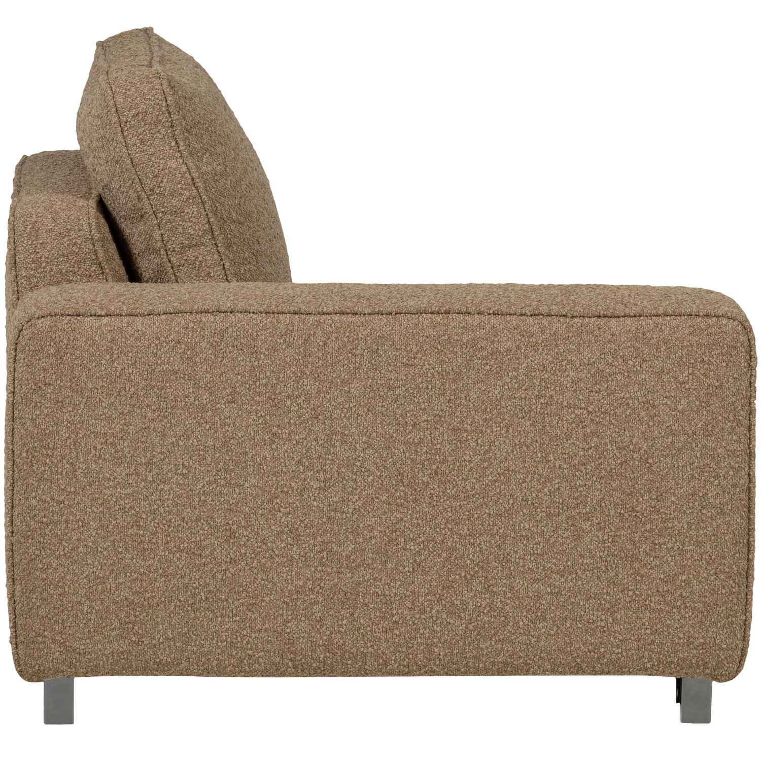 Sofa LAZY - Endmodul links braun Bouclé