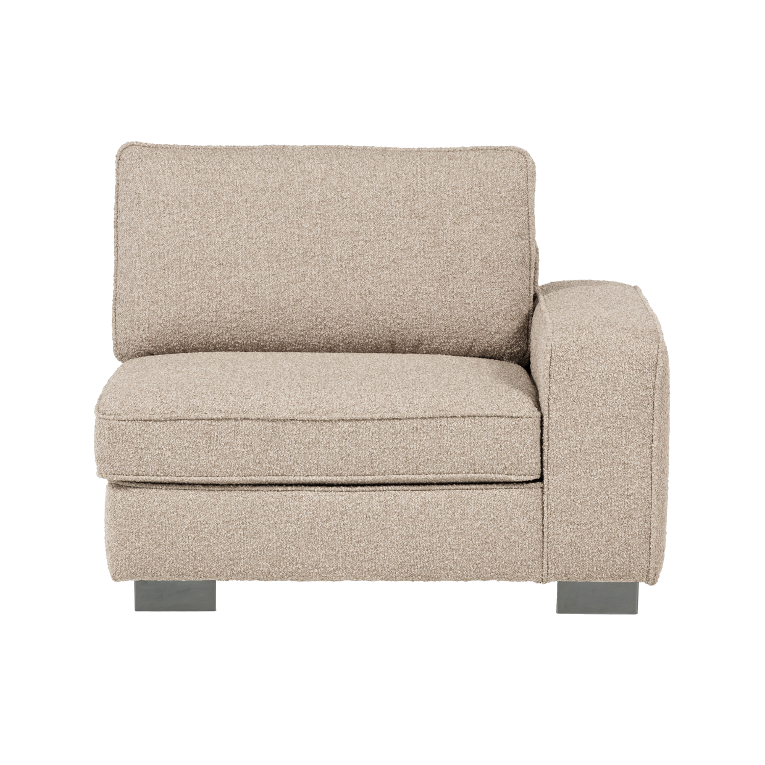 Sofa LAZY - Endmodul rechts sandfarbener Bouclé