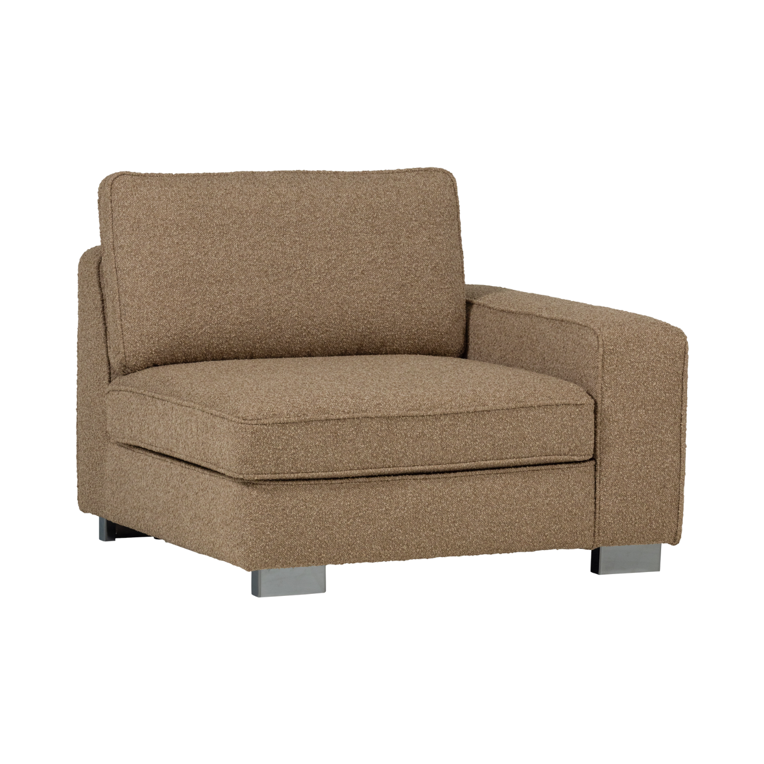 Sofa LAZY - Endmodul rechts braun Bouclé