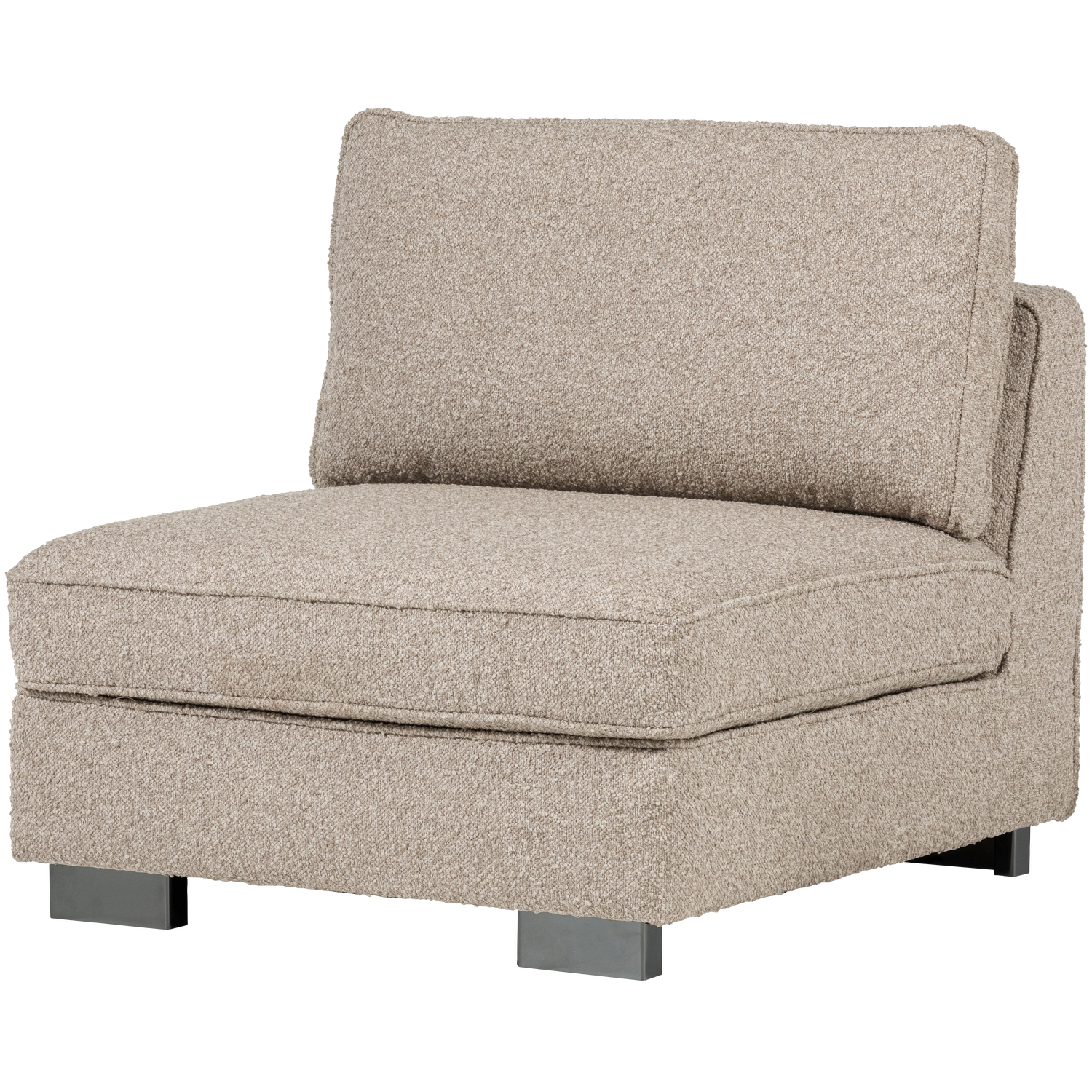 Sessel / Modul LAZY sandfarbener Bouclé