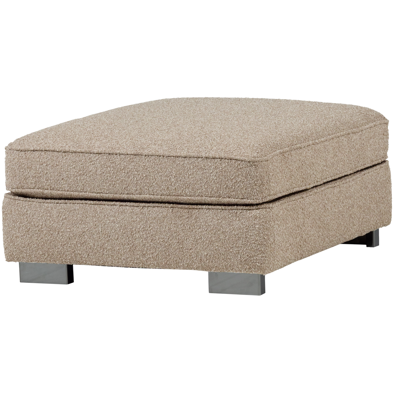 Puff LAZY sandfarbener Bouclé