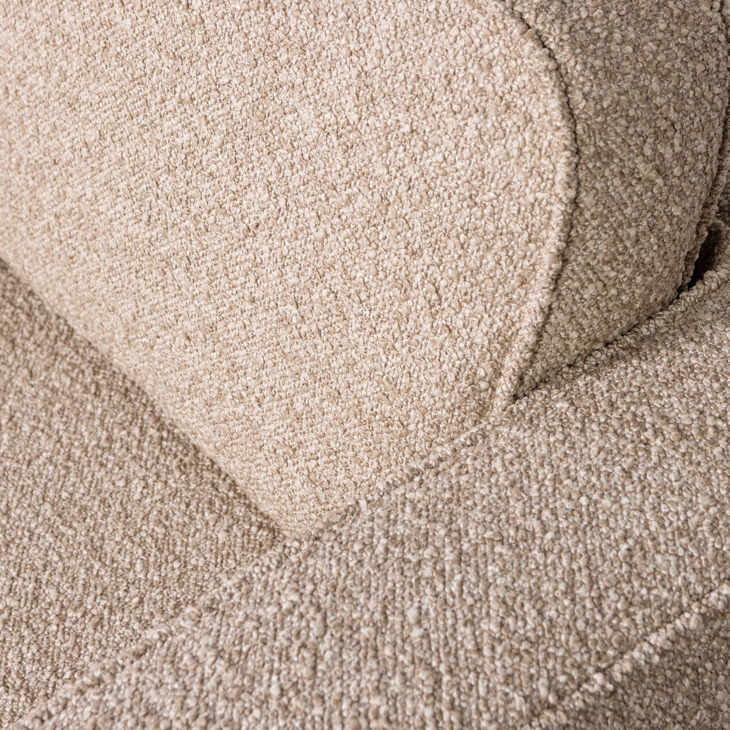 Drehstuhl LAZY sandfarbener Bouclé