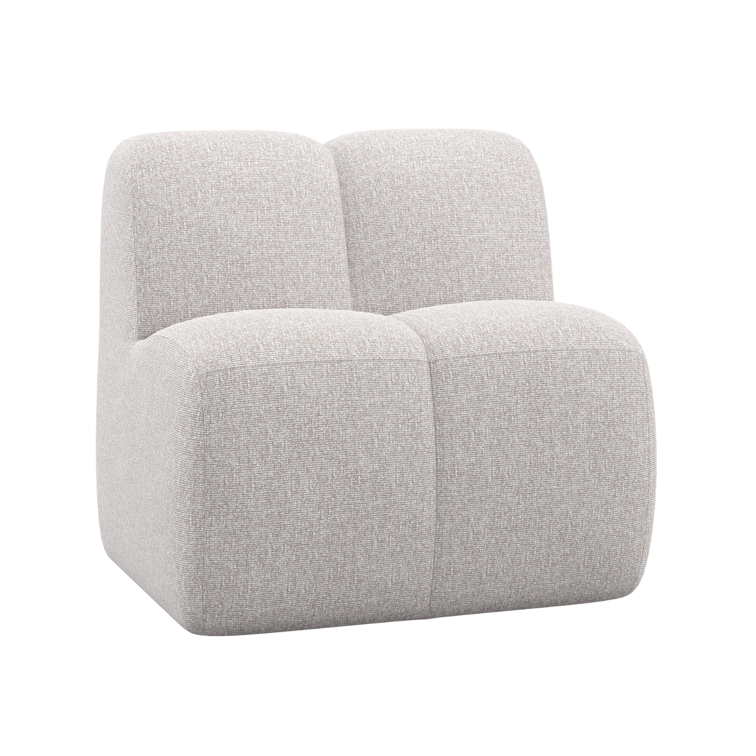 Armchair / MOJO BENCH module ecru mélange boucle