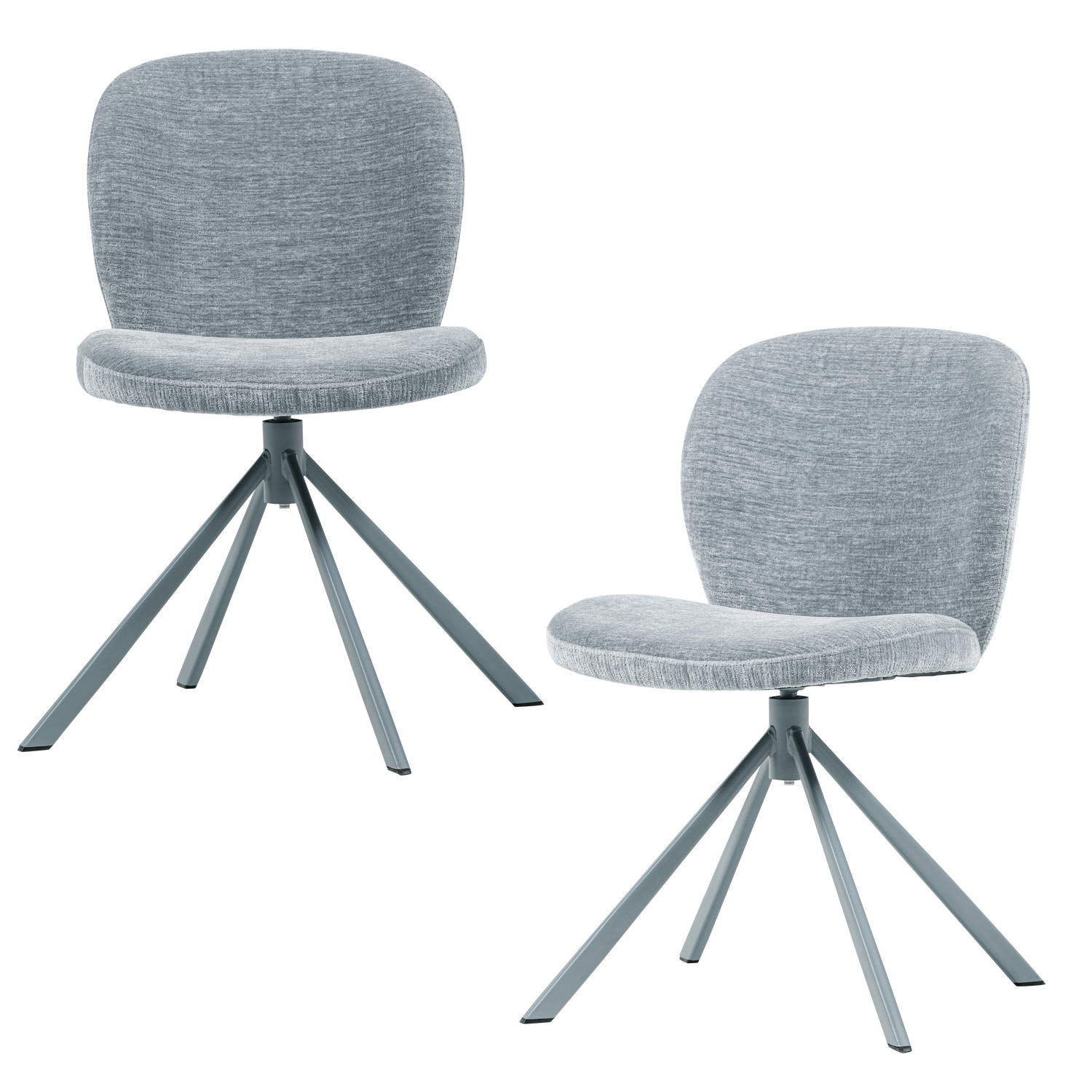 FEMKE swivel chair in blue chenille